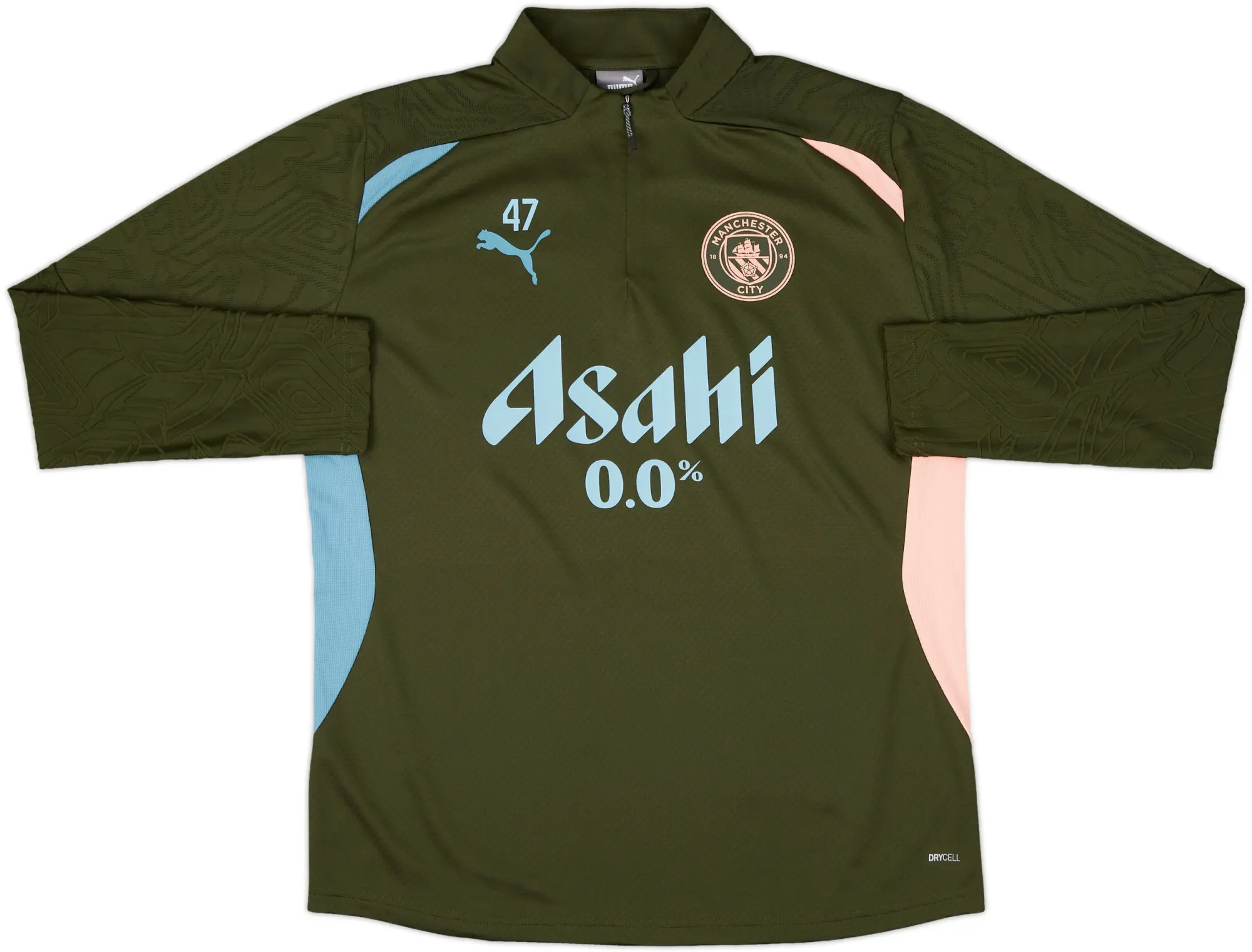 2024-25 Manchester City Player Issue 1/4 Zip Training Top #17 (De Bruyne) - As New - (L)