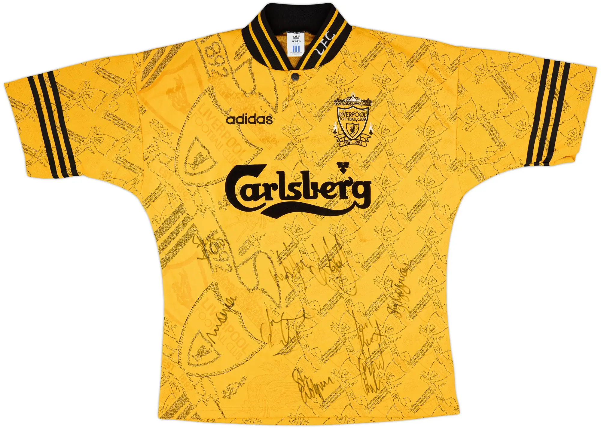 1994-96 Liverpool Signed Third Shirt - 8/10 - (L/XL)