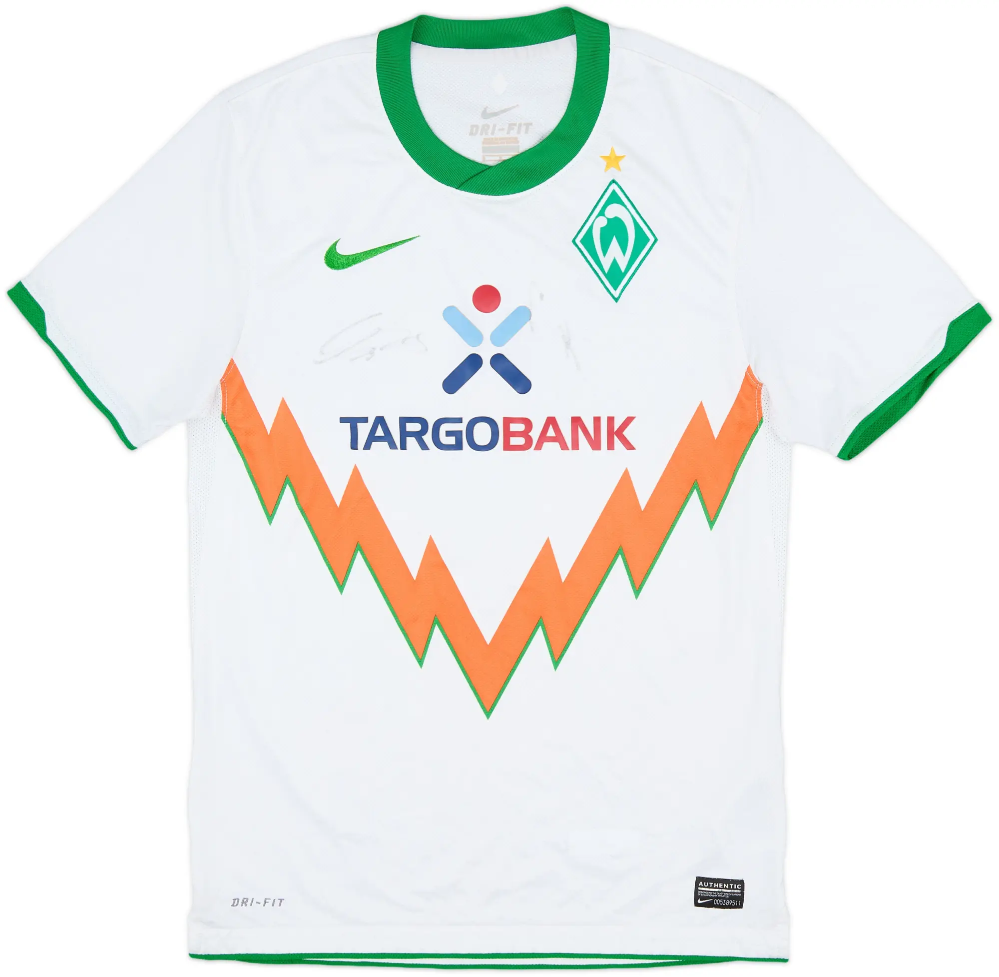 2010-11 Werder Bremen Signed Away Shirt - 8/10 - (S)