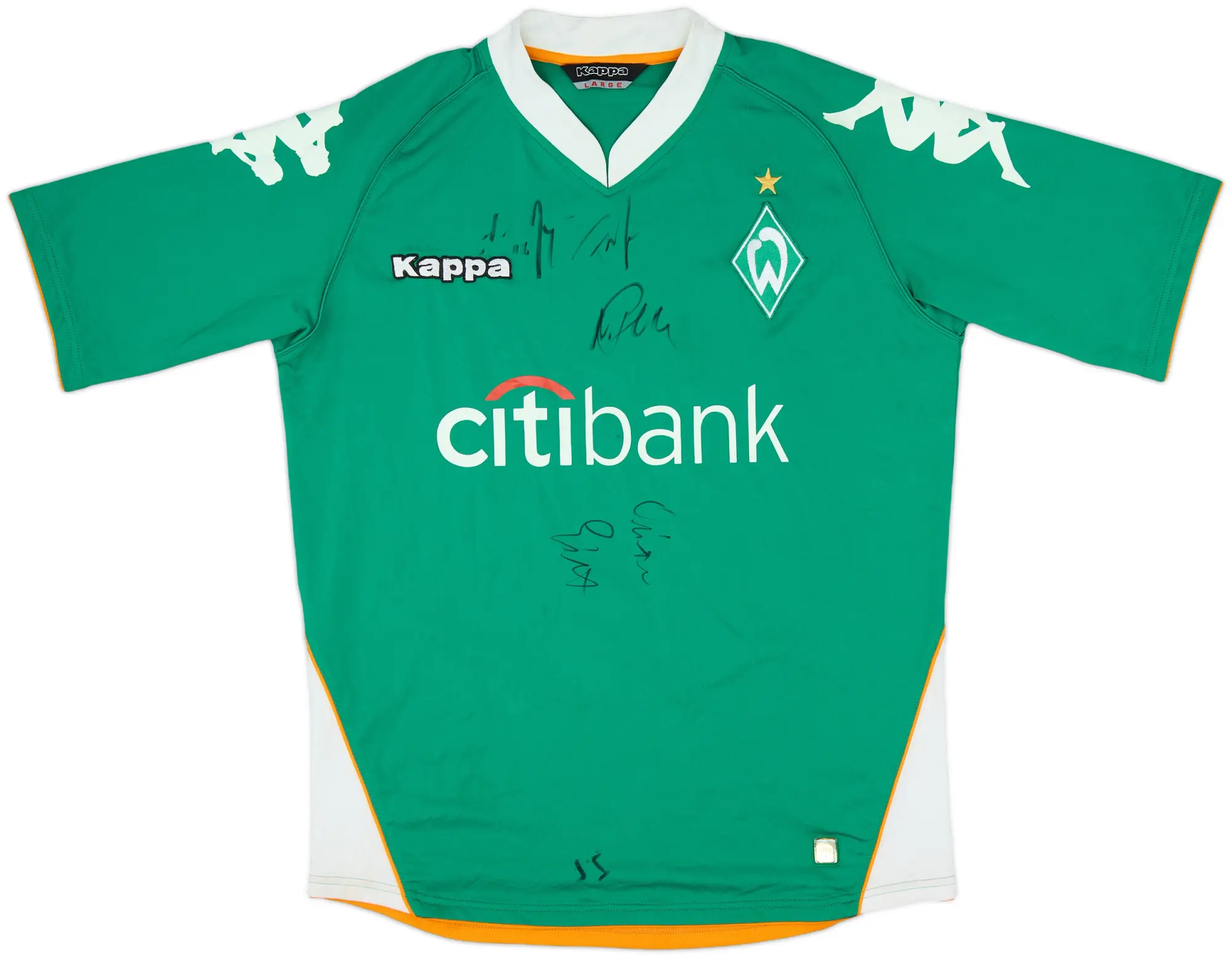 2007-08 Werder Bremen Signed Home Shirt - 8/10 - (L)