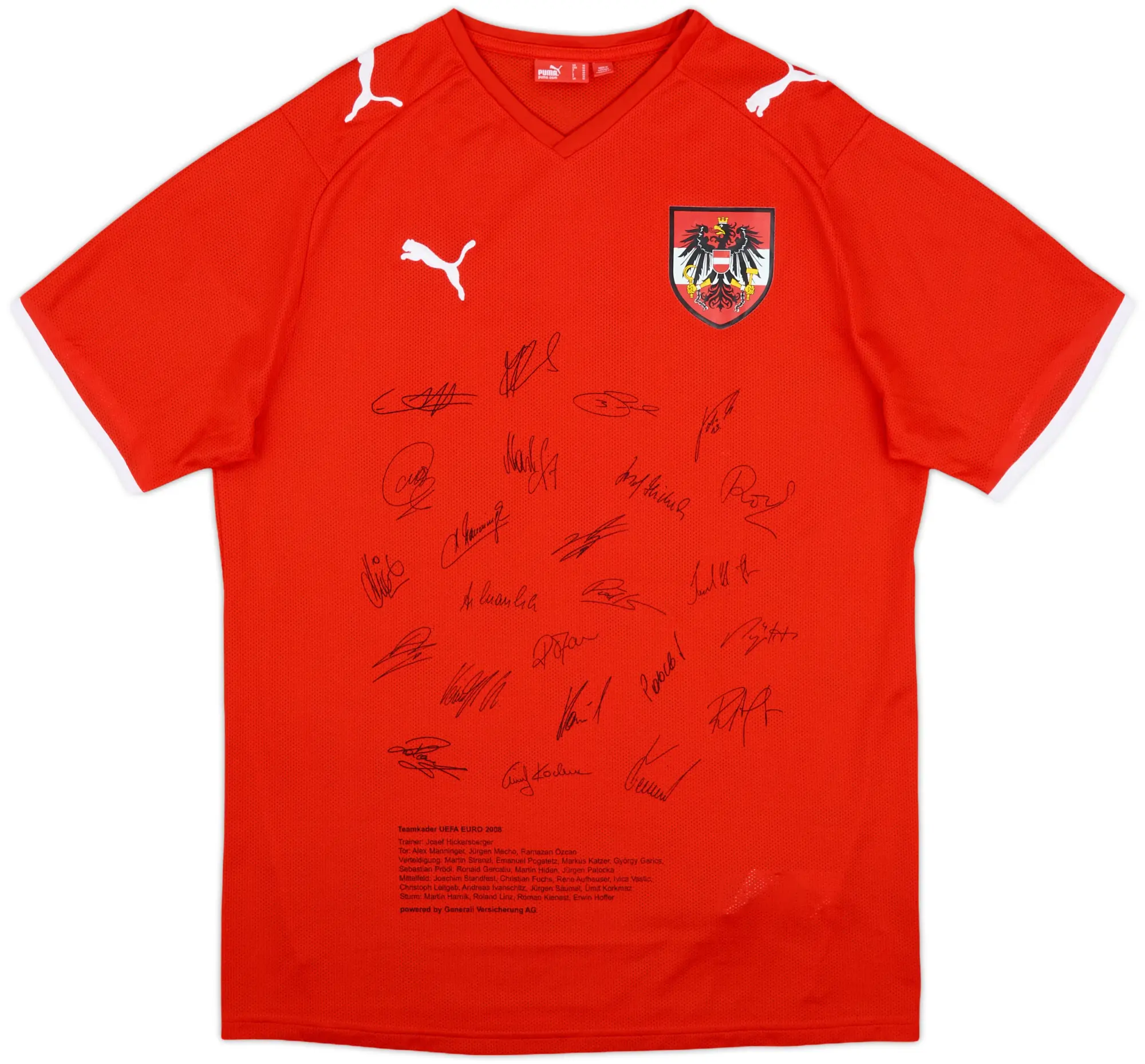 2008-09 Austria 'Signed' Home Shirt - 10/10 - (M)
