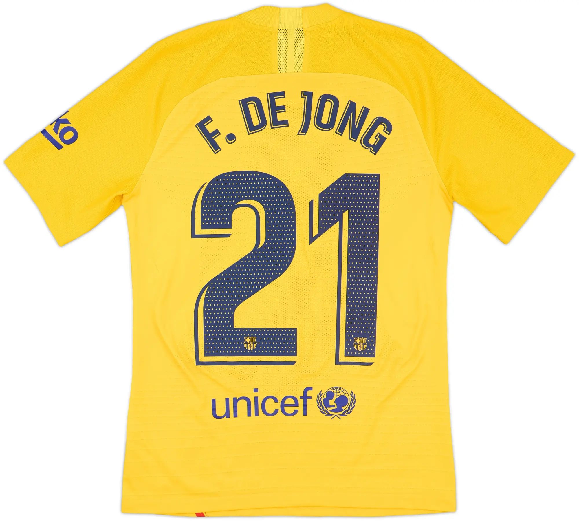 2019-20 Barcelona Authentic 'Senyera' Fourth Shirt F. de Jong #21 - 8/10 - (S)