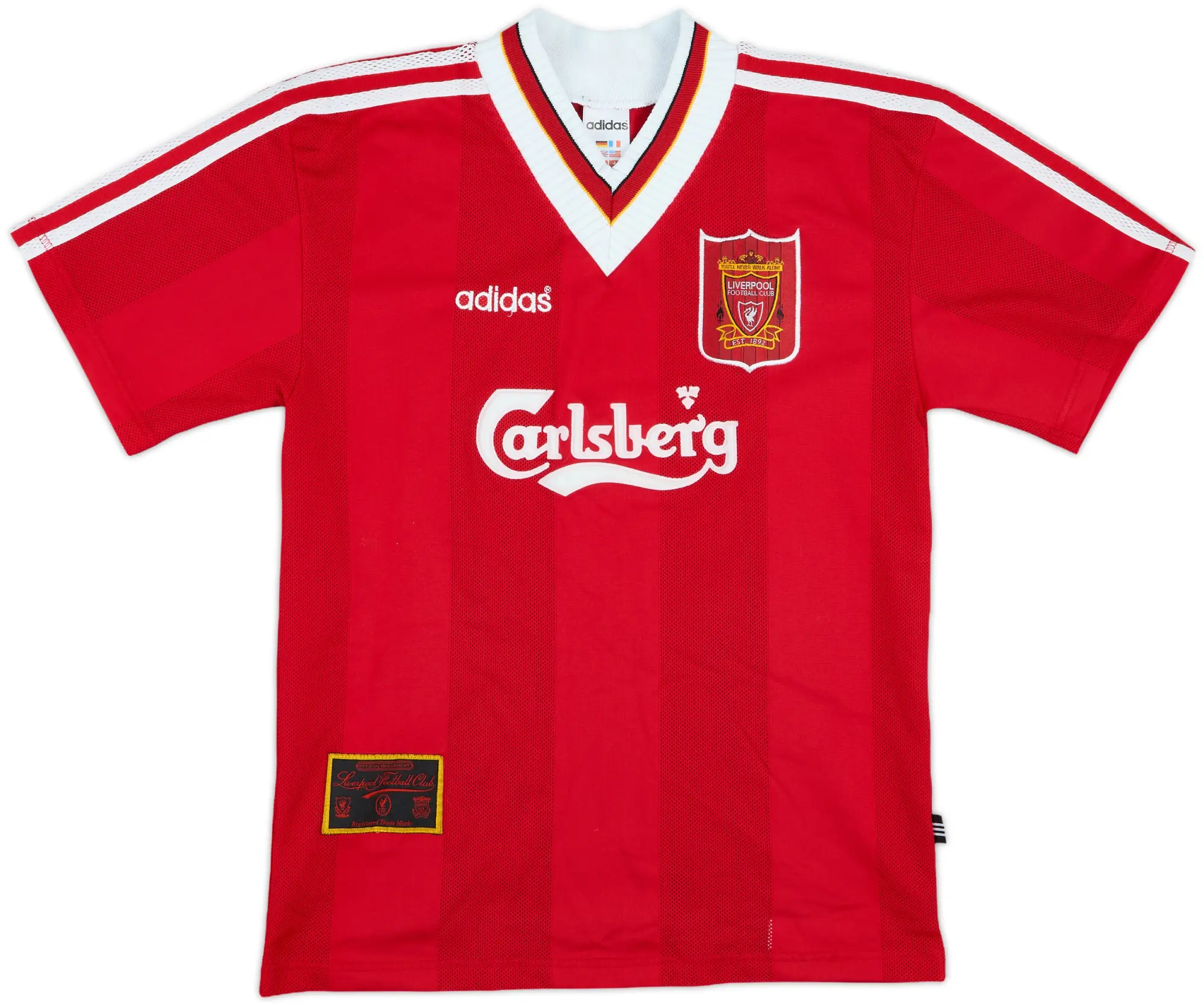 1995-96 Liverpool Home Shirt - 8/10 - (S.Boys)