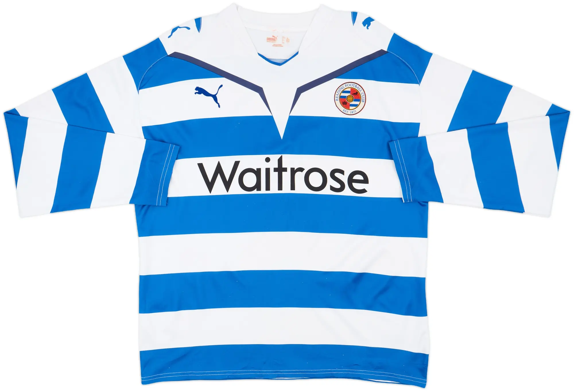 2009-10 Reading Home L/S Shirt - 8/10 - (L)