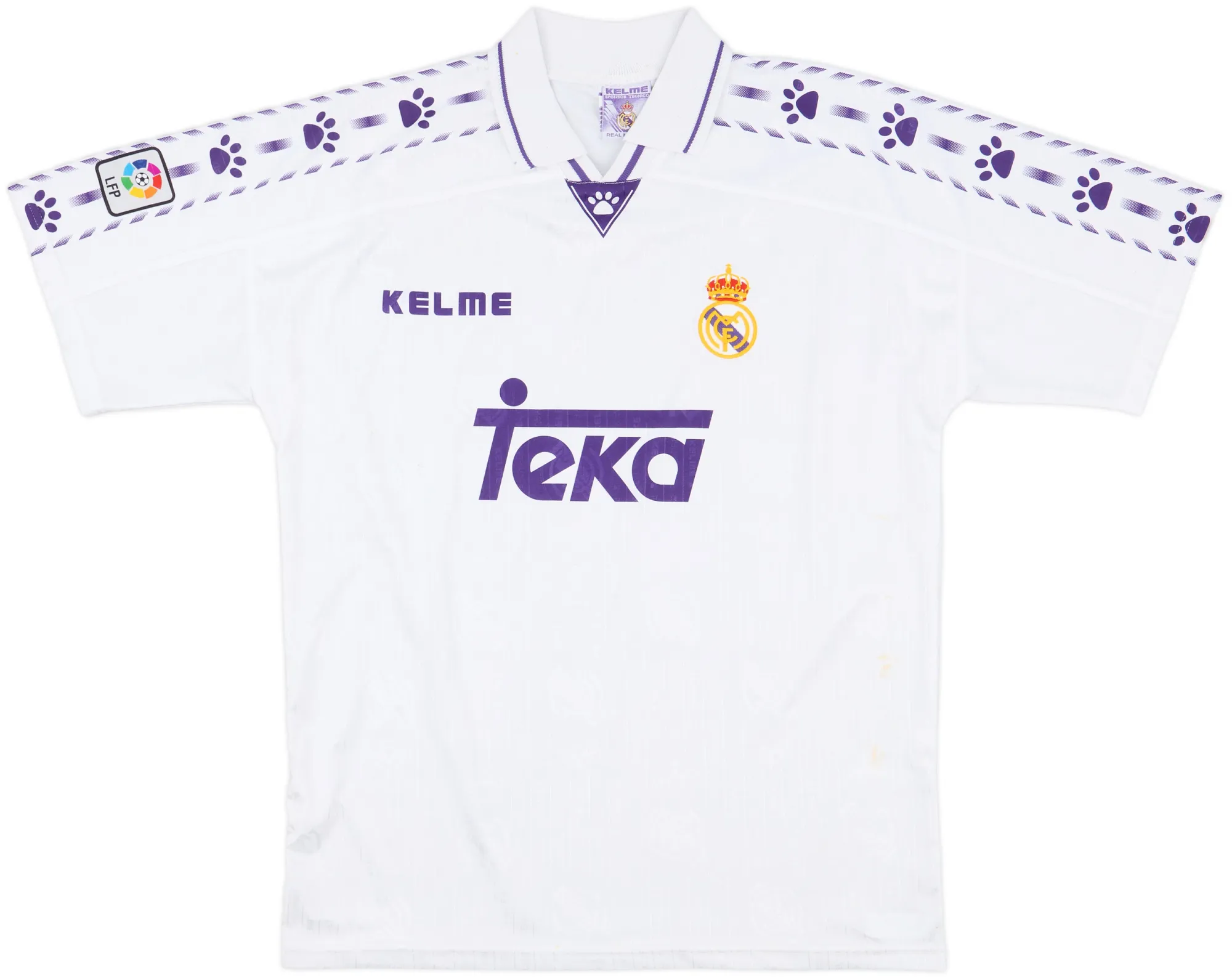 Kelme Real Madrid Mens SS Home Shirt 1996/97