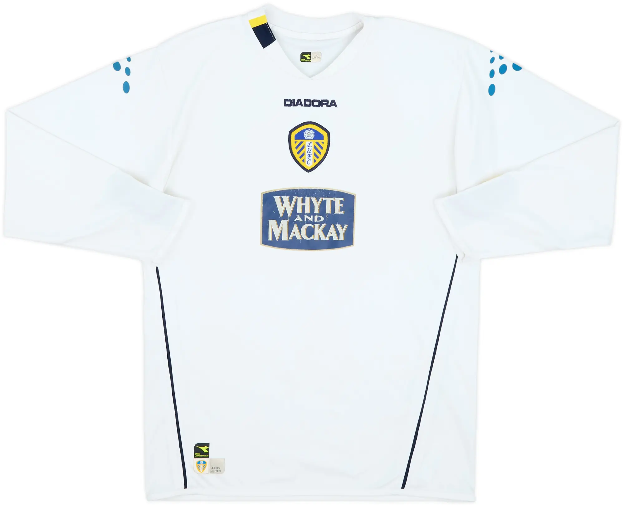 2003-04 Leeds United Home L/S Shirt - 6/10 - (L.Boys)