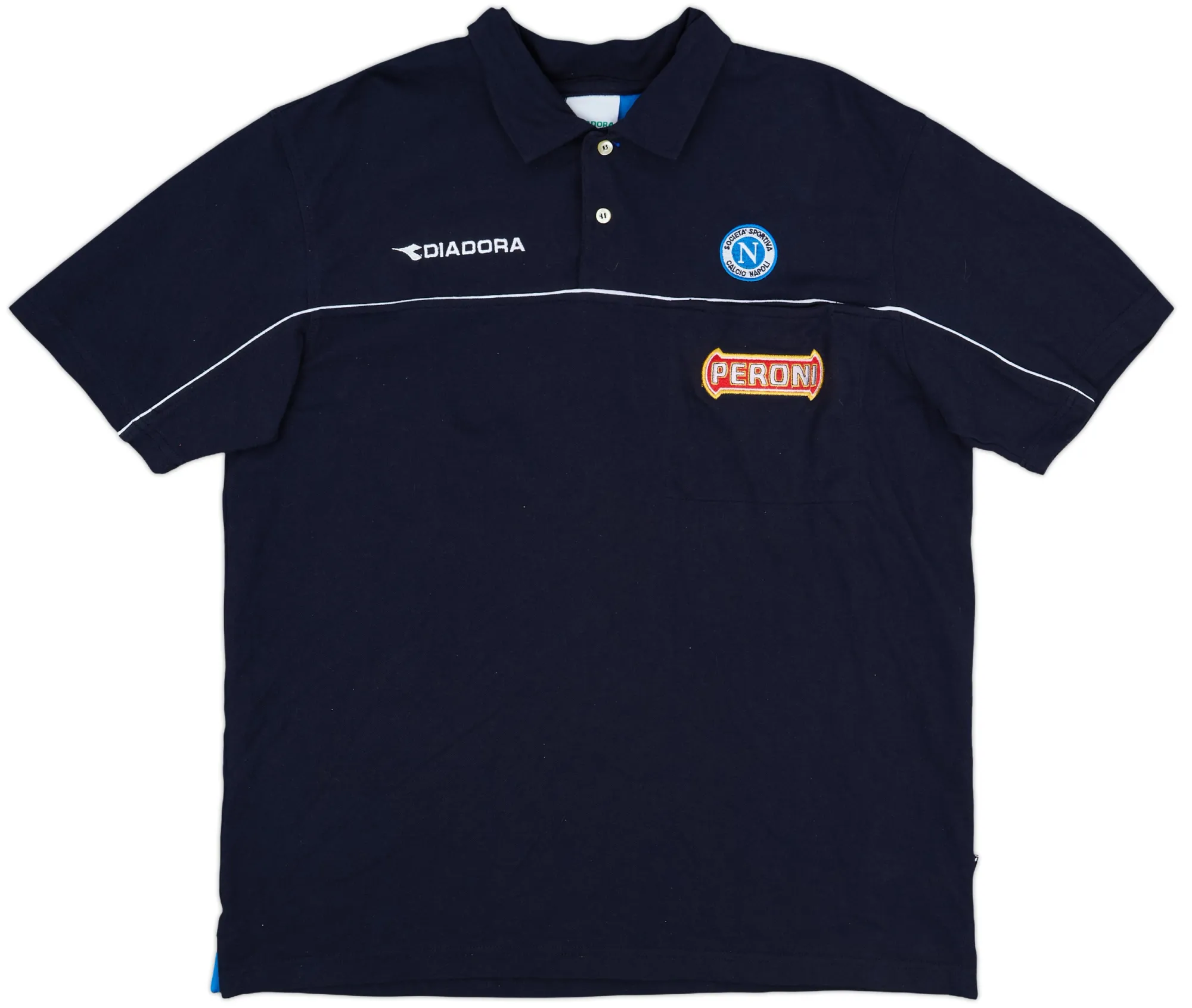 2000-01 Napoli Diadora Polo Shirt - 10/10 - (XL)