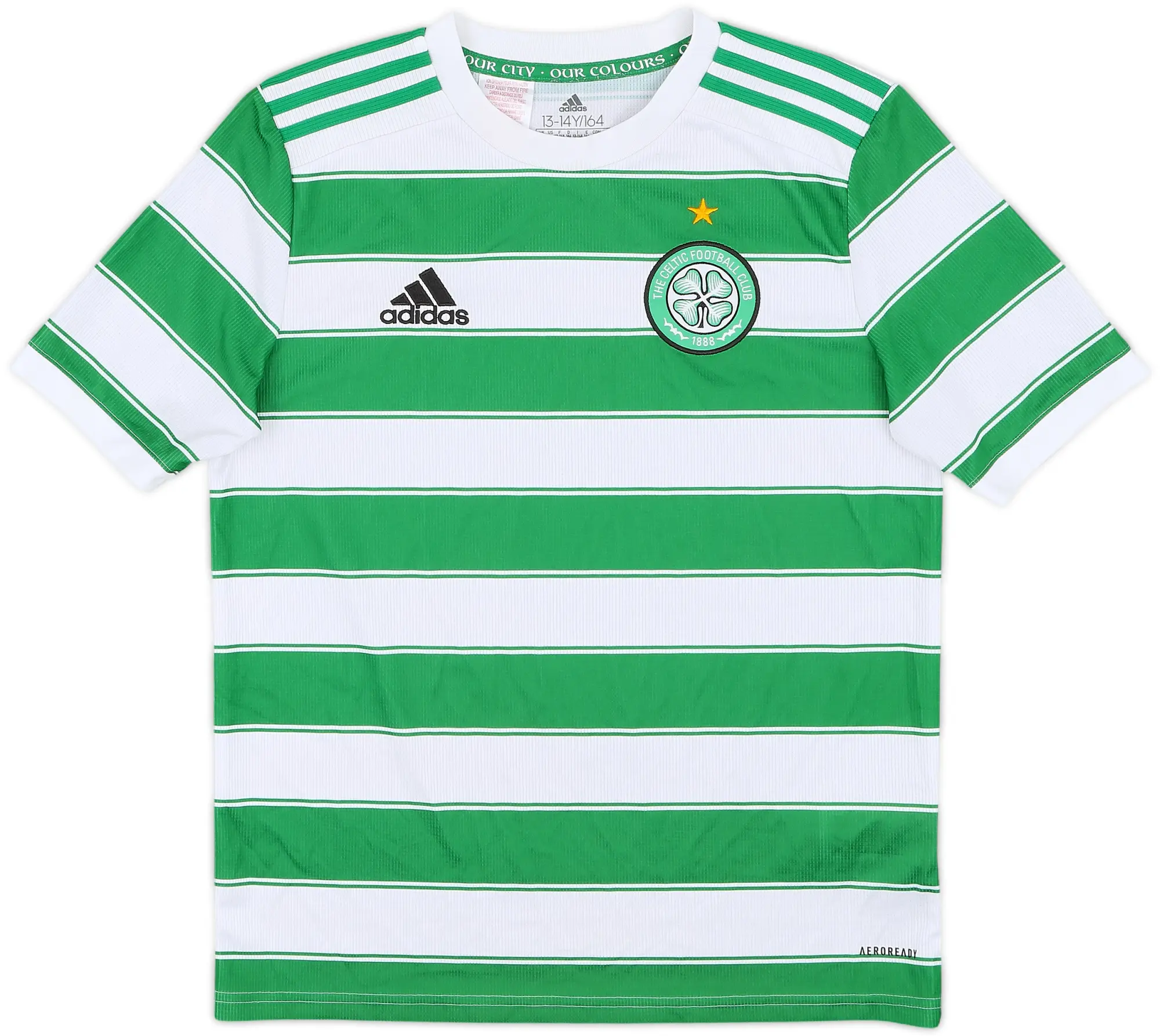adidas Celtic Boys SS Home Shirt 2021/22