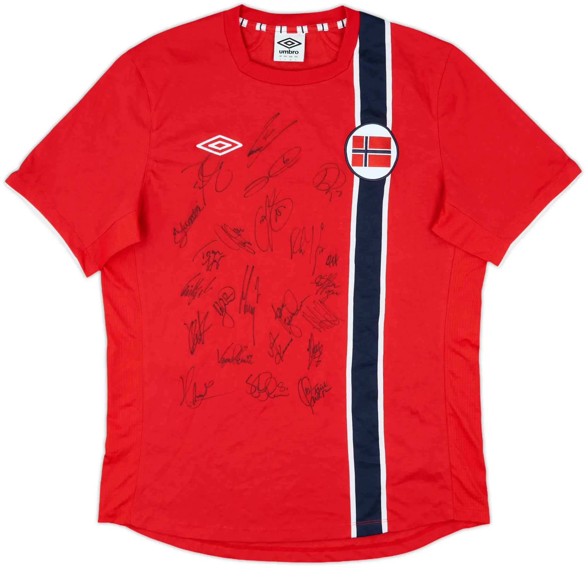 2012-13 Norway Signed Home Shirt - 8/10 - (L)