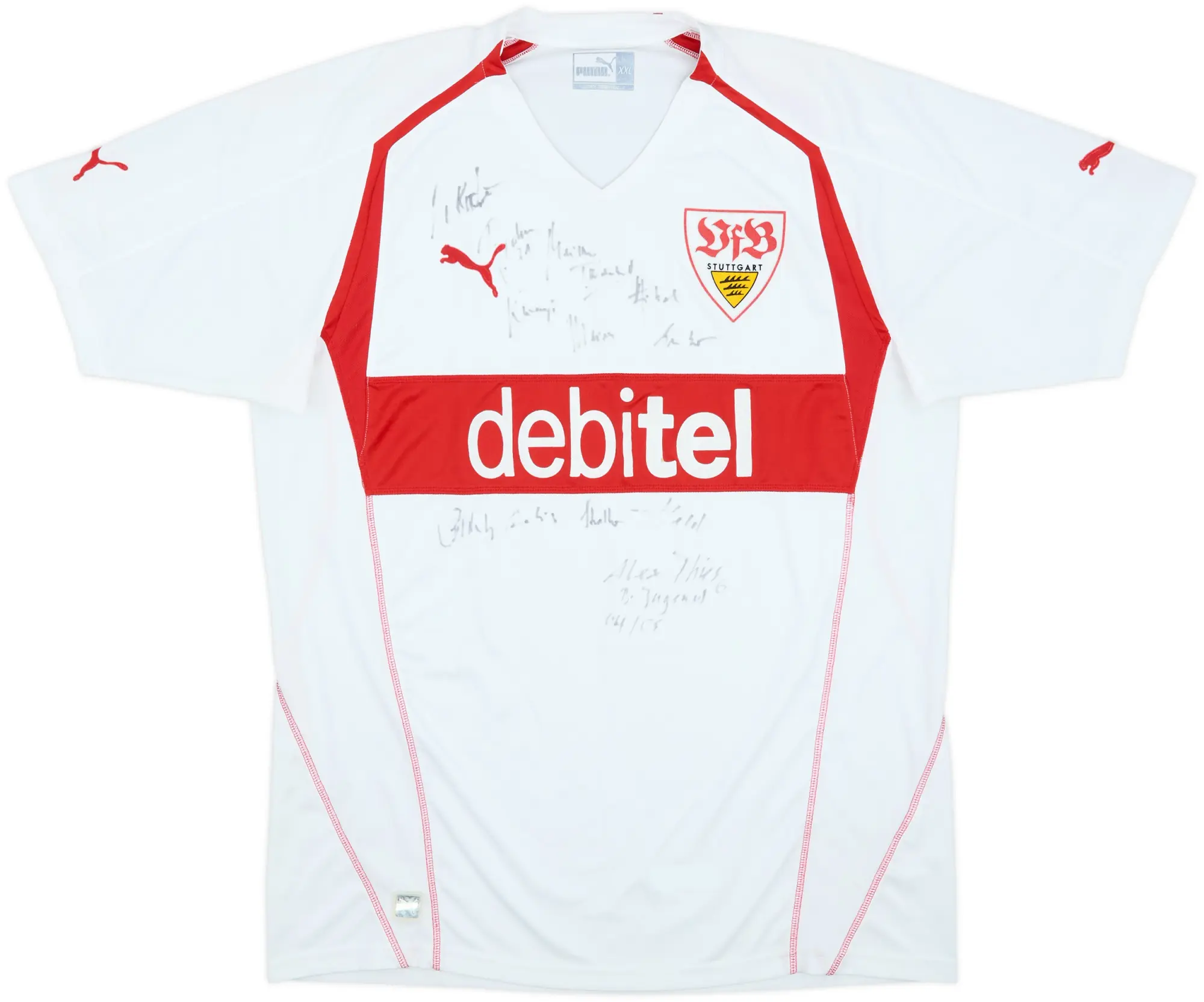 2004-05 Stuttgart Signed Home Shirt - 8/10 - (XXL)
