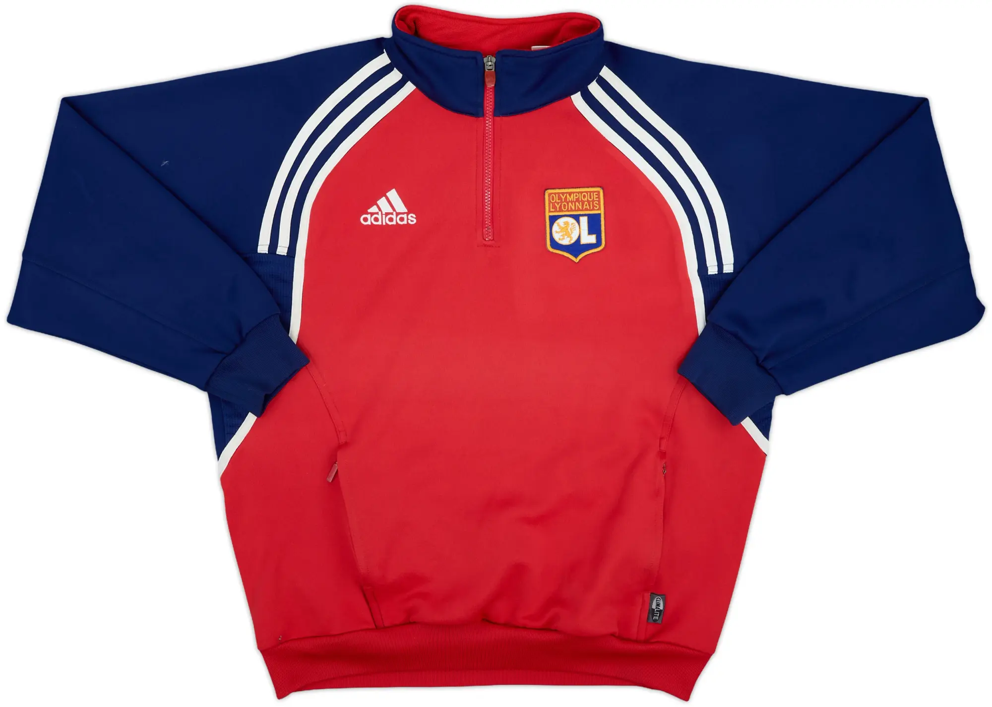 2000-01 Lyon adidas 1/4 Zip Drill Top - 8/10 - (M)