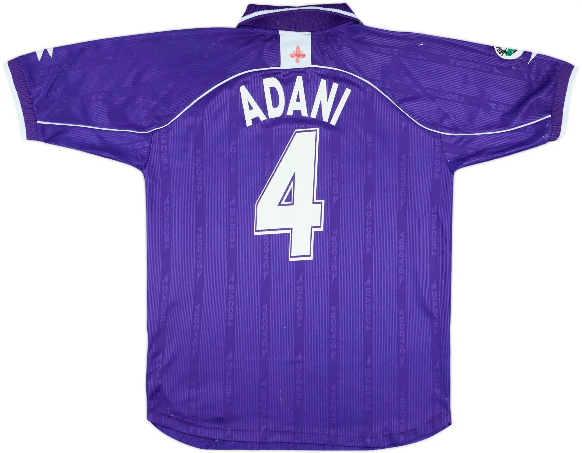 2000-01 Fiorentina Match Issue Home Shirt Adani #4