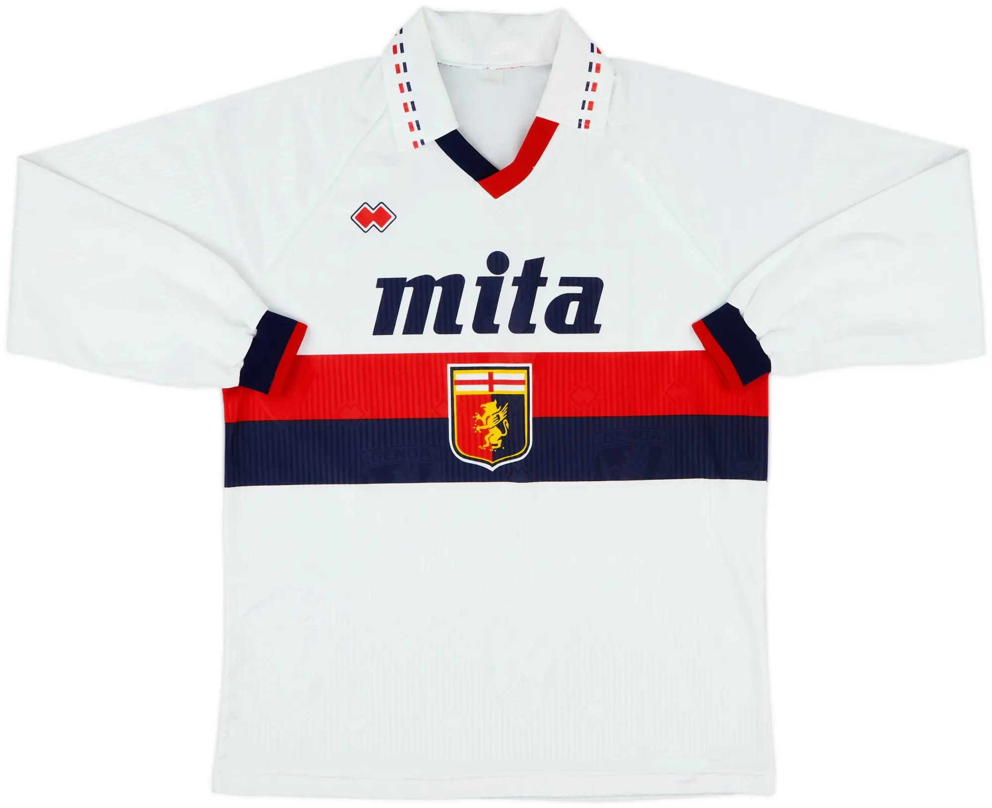 1991-92 Genoa Away L/S Shirt - 8/10 - (L)