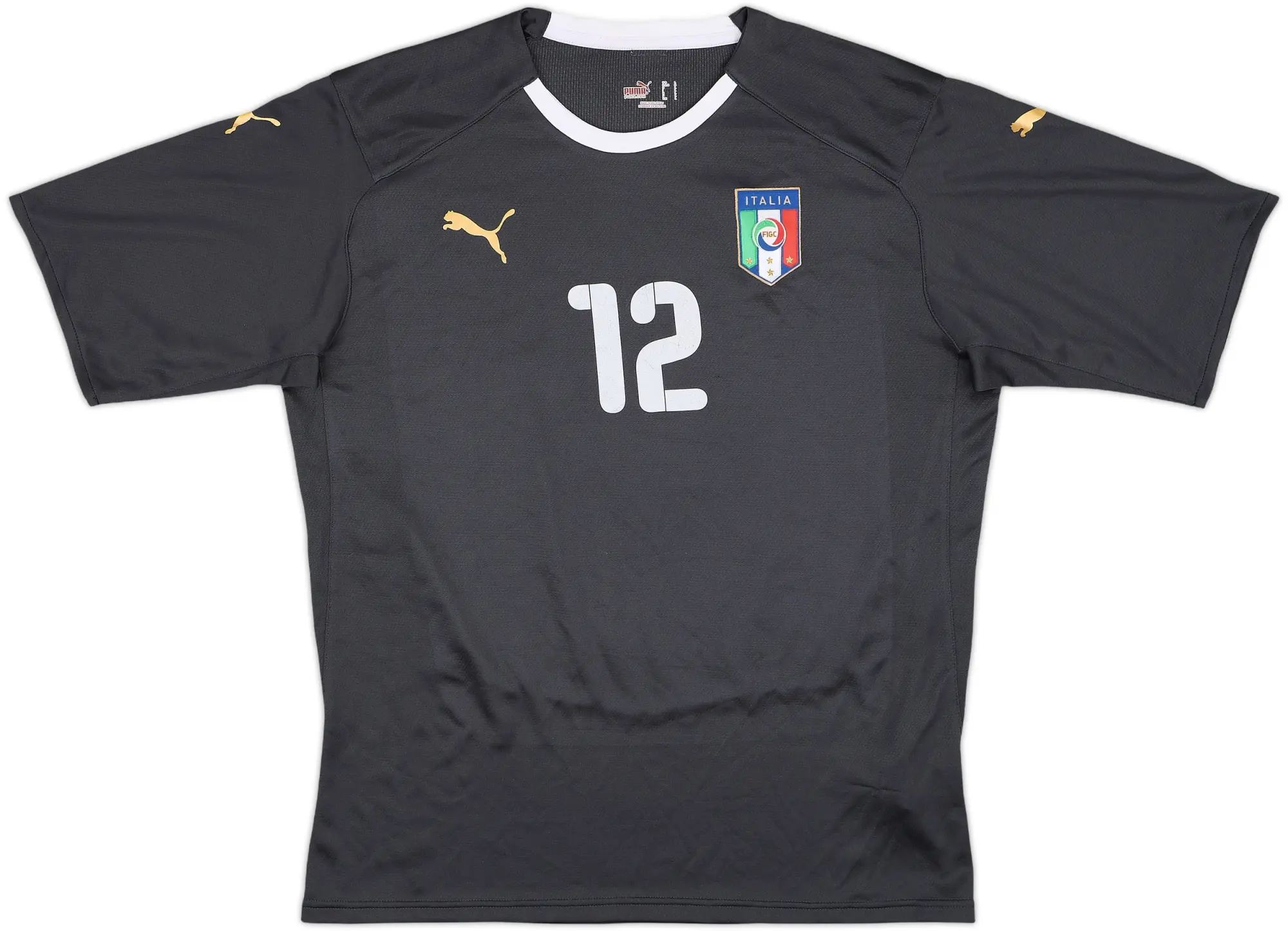 2008-09 Italy Grey GK S/S Shirt #12 - 6/10 - (L)