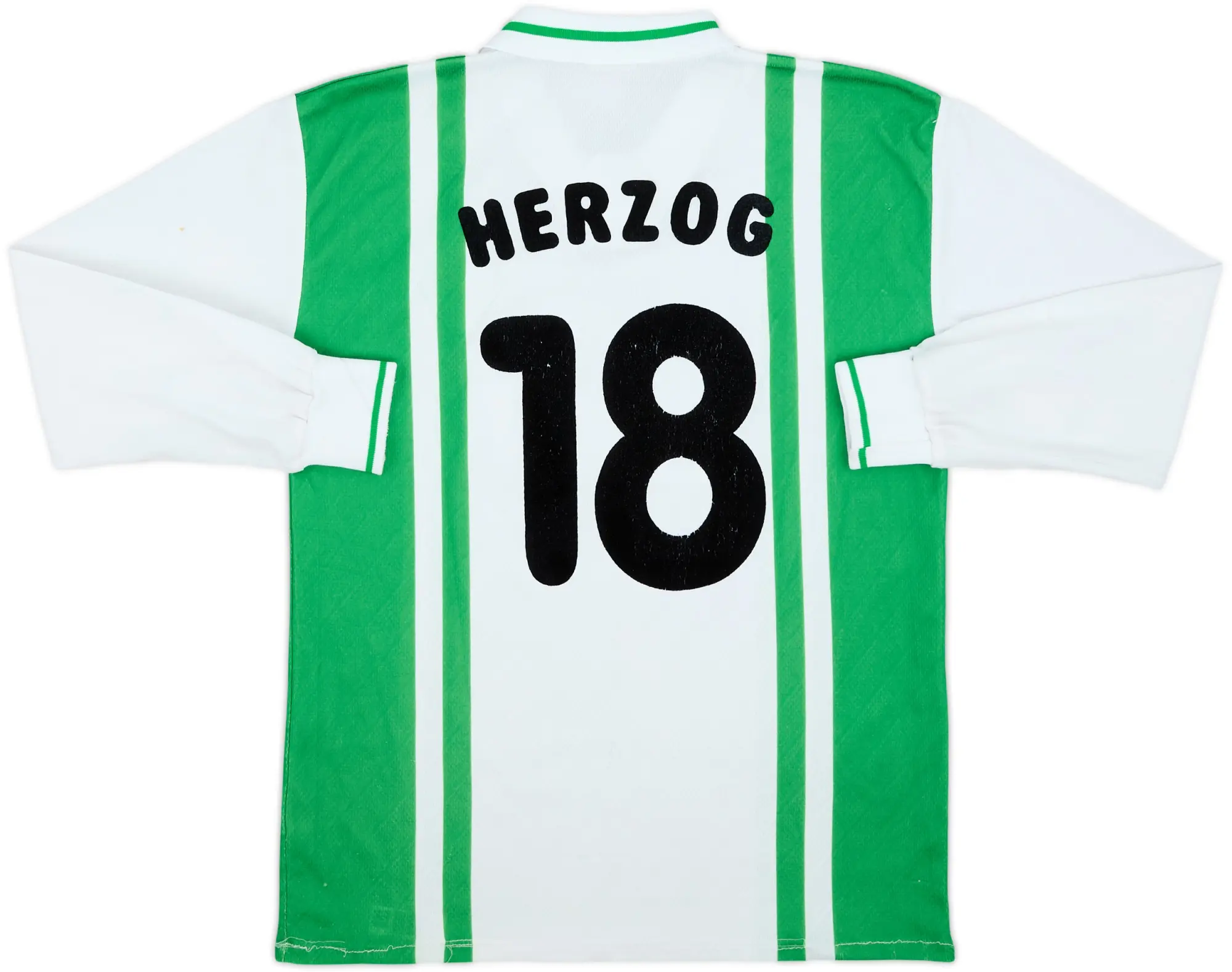 1996-97 Werder Bremen Home L/S Shirt Herzog #18 - 6/10 - (XS)