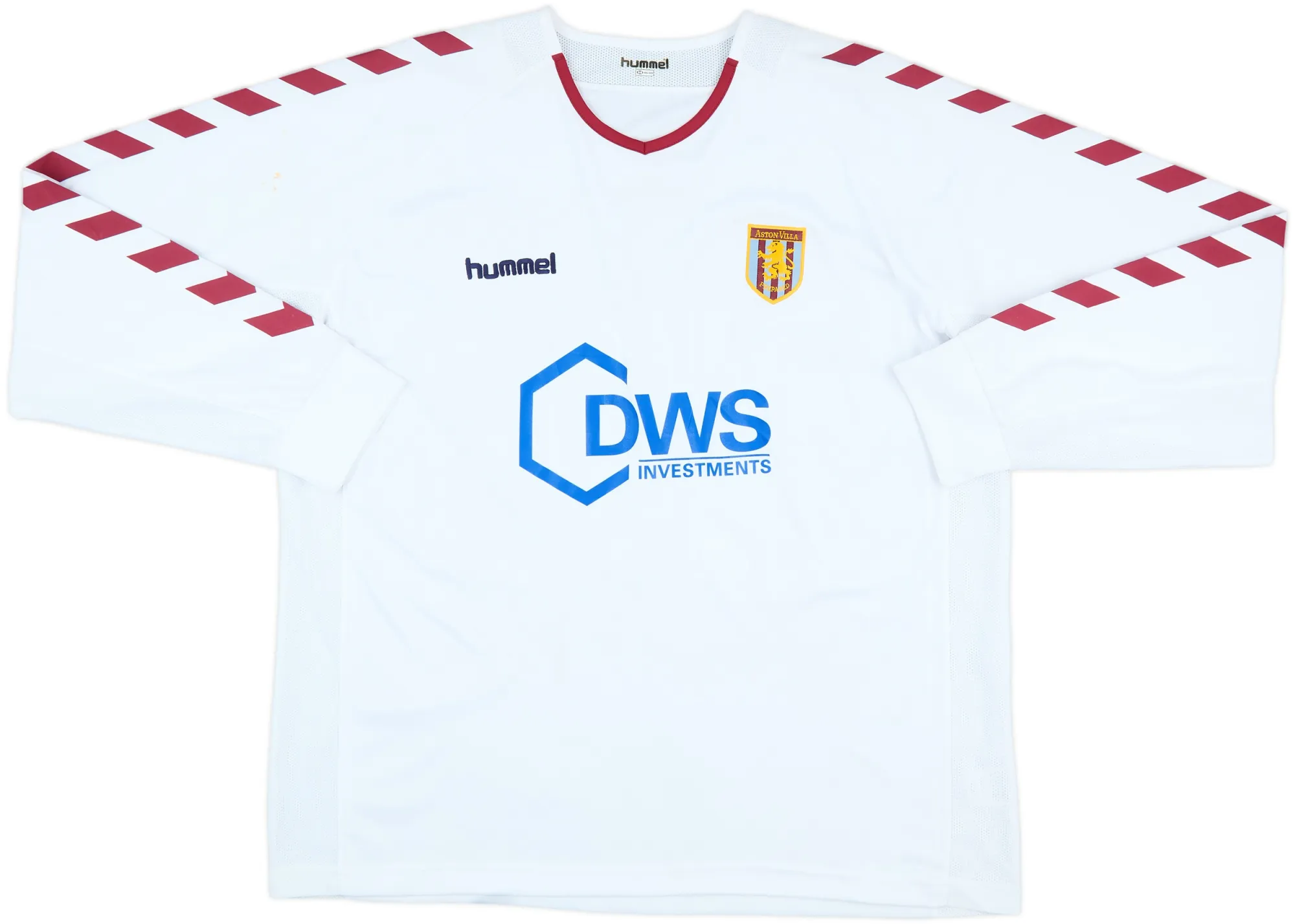 Hummel Aston Villa Mens LS Player Issue Away Shirt 2004/05