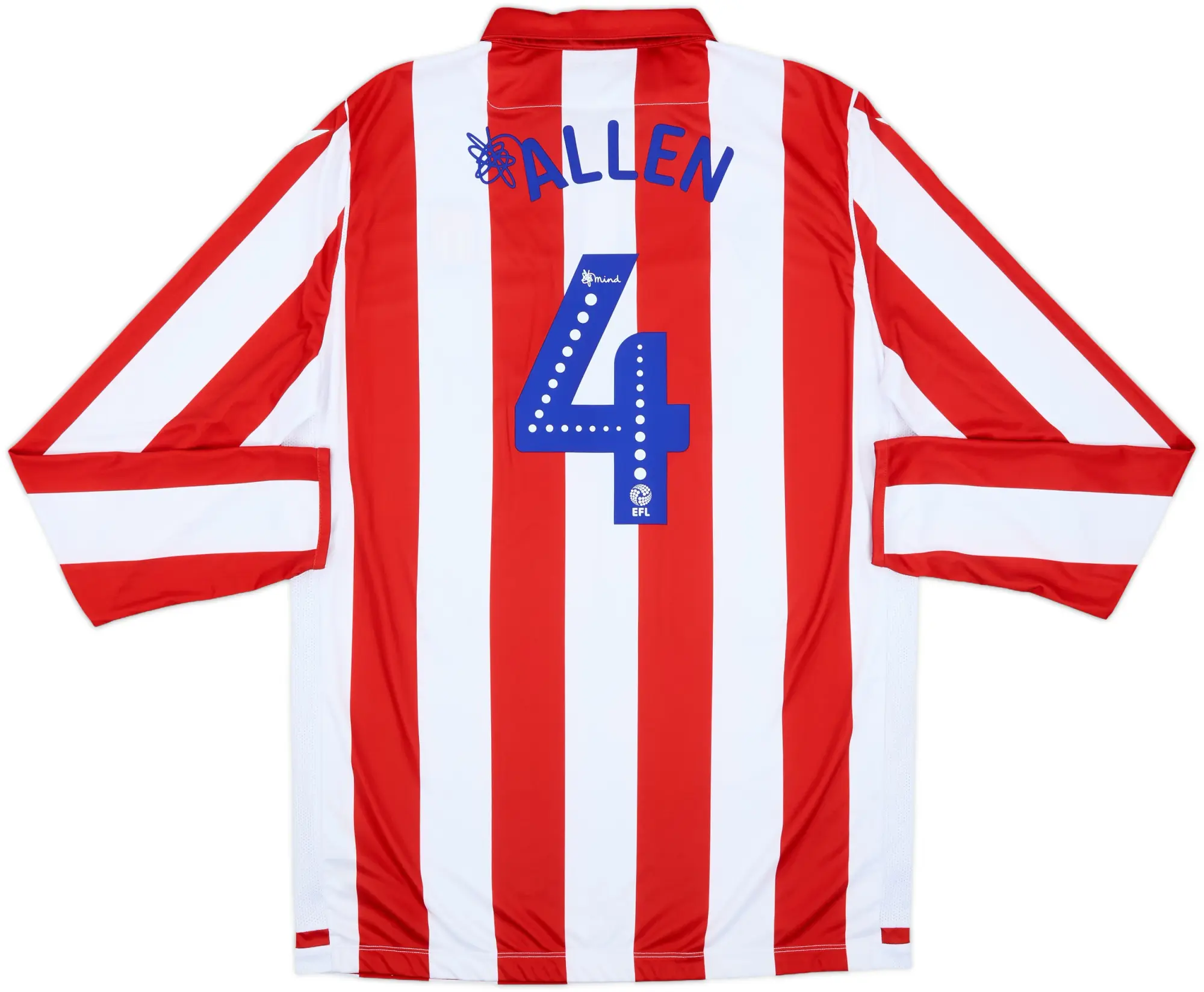 2019-20 Stoke City Home L/S Shirt Allen #4 - 8/10 - (XXL)