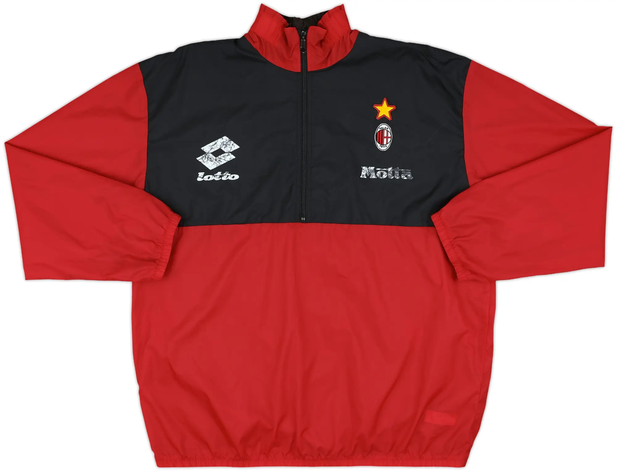1994-95 AC Milan Lotto 1/4 Zip Training Top - 6/10 - (M)