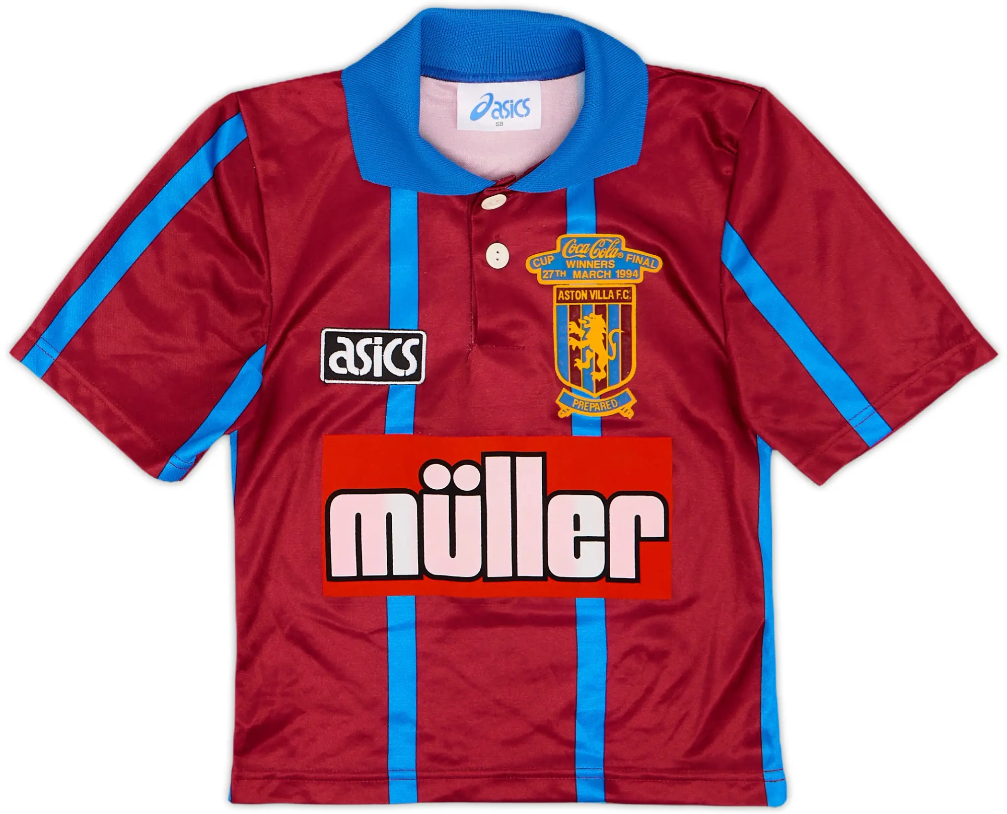 Asics Aston Villa Boys SS Home Shirt 1993/95
