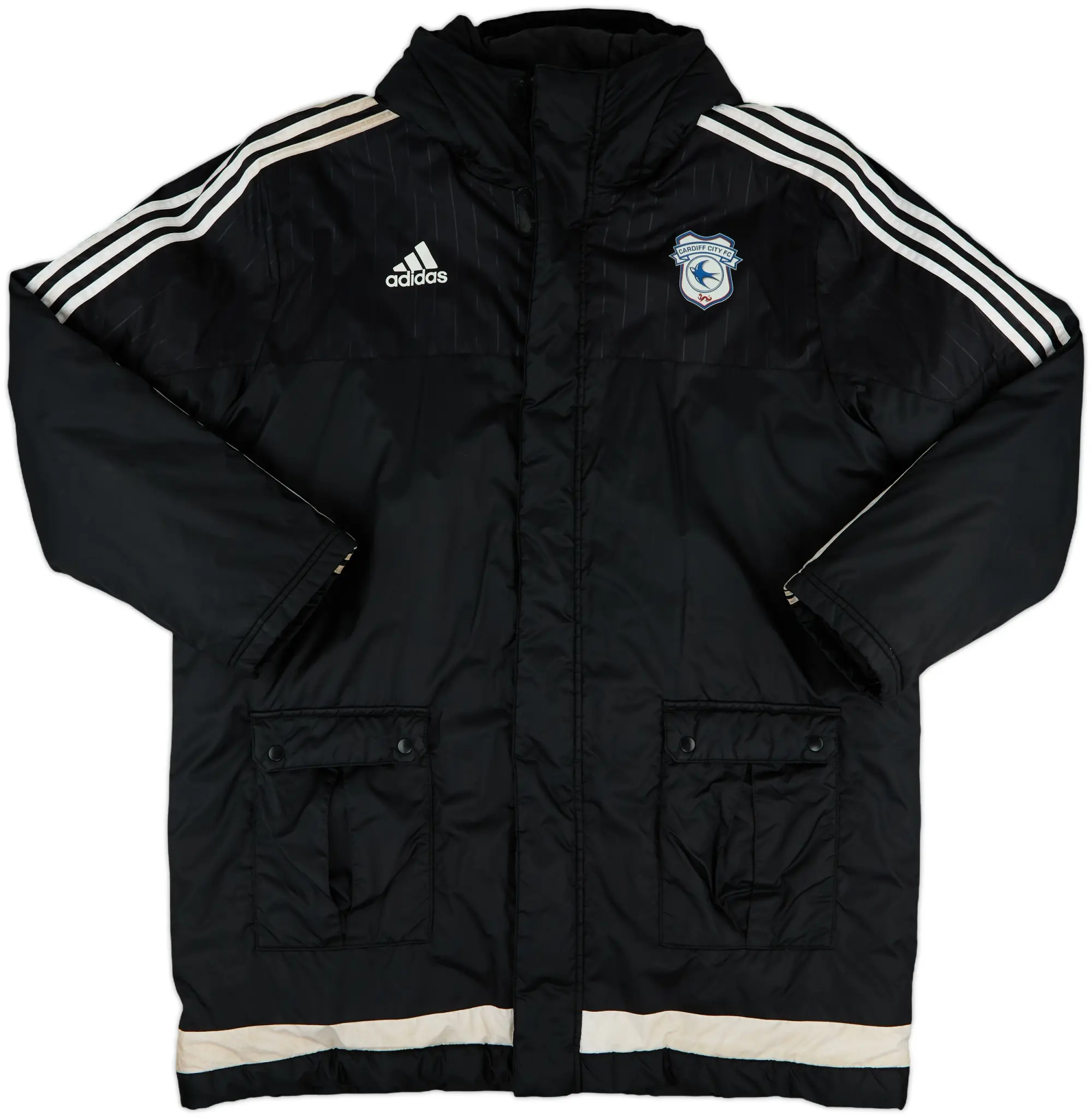 2015-16 Cardiff City adidas Padded Bench Coat - 7/10 - (XL)