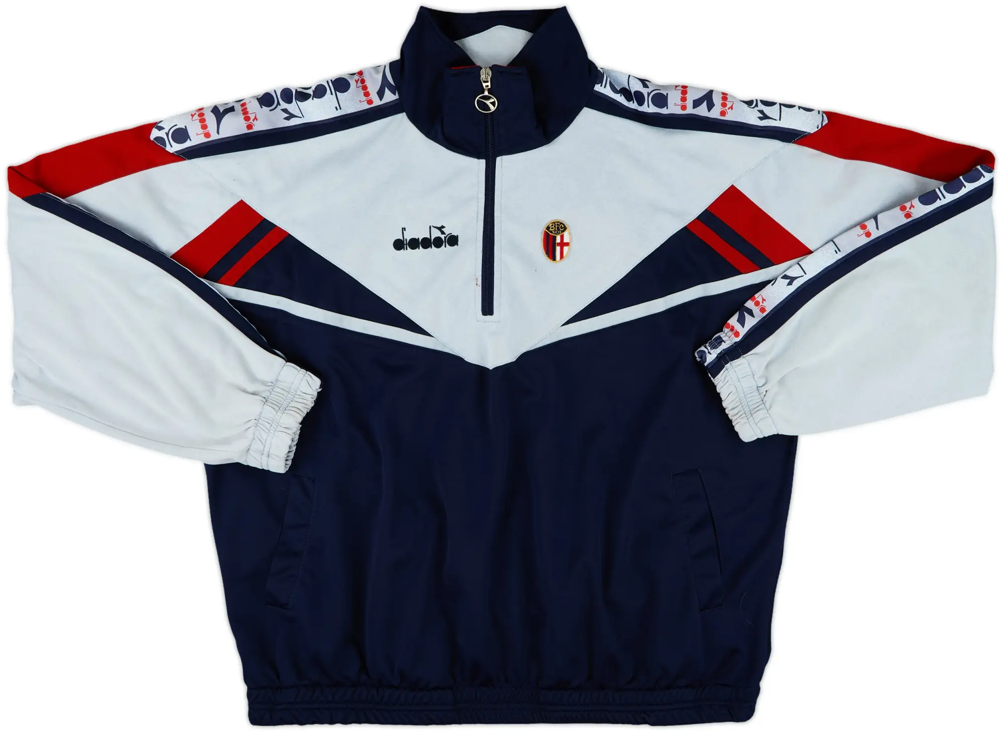 1996-97 Bologna Diadora 1/4 Zip Track Jacket - 7/10 - (L)