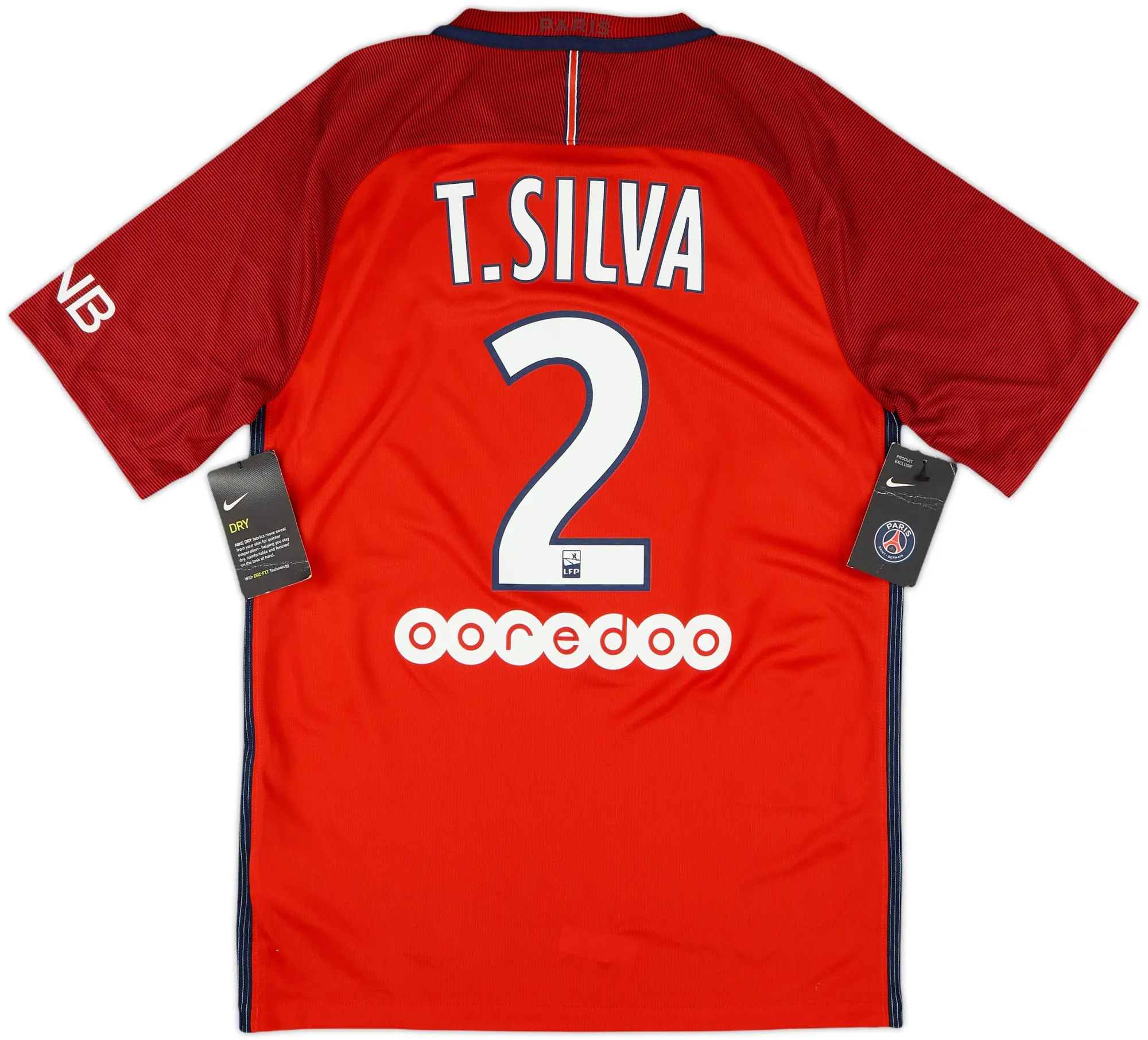 2016-17 Paris Saint-Germain Away Shirt T.Silva #2 (S)