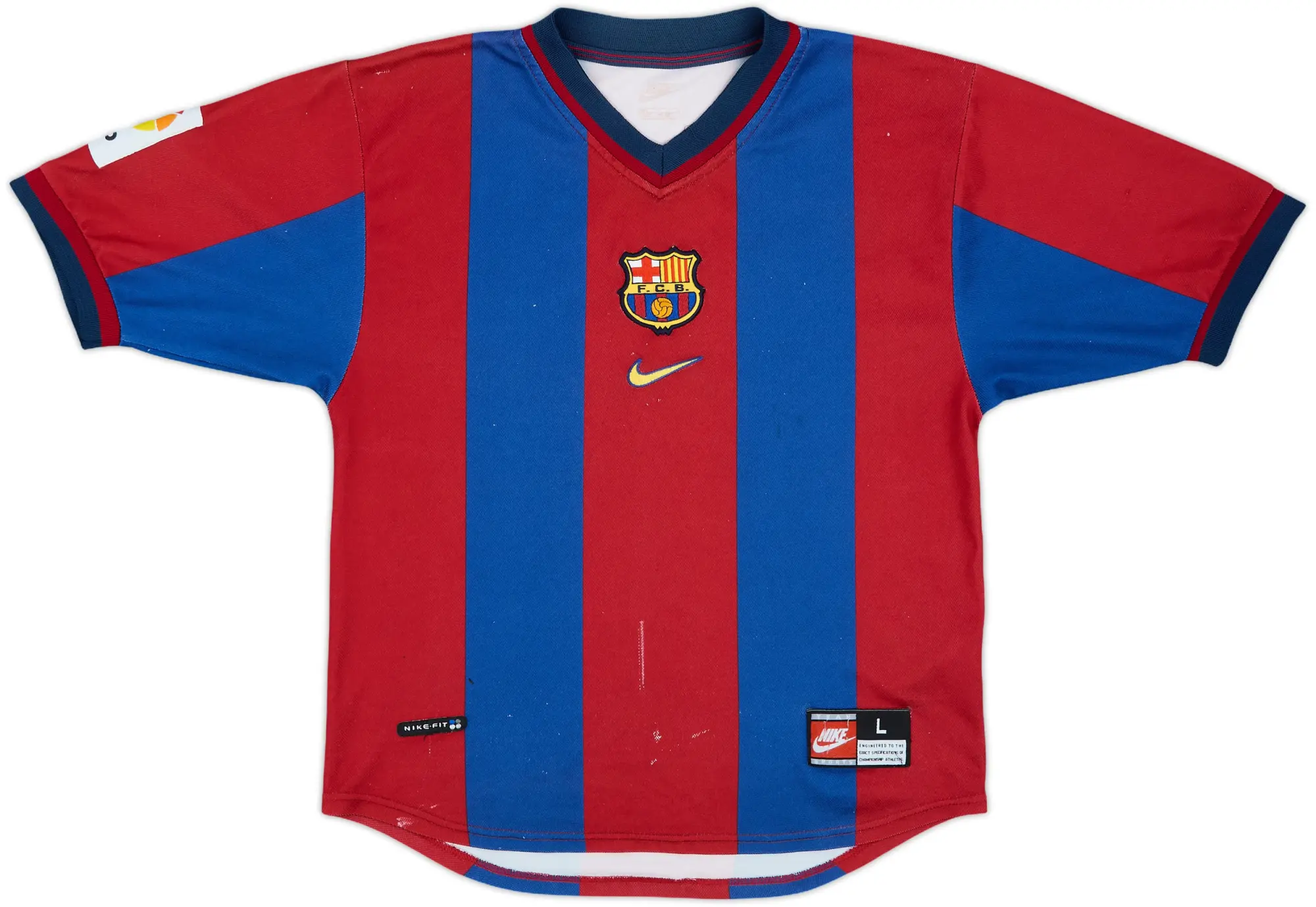 1998-00 Barcelona Home Shirt - 7/10 - (L.Boys)