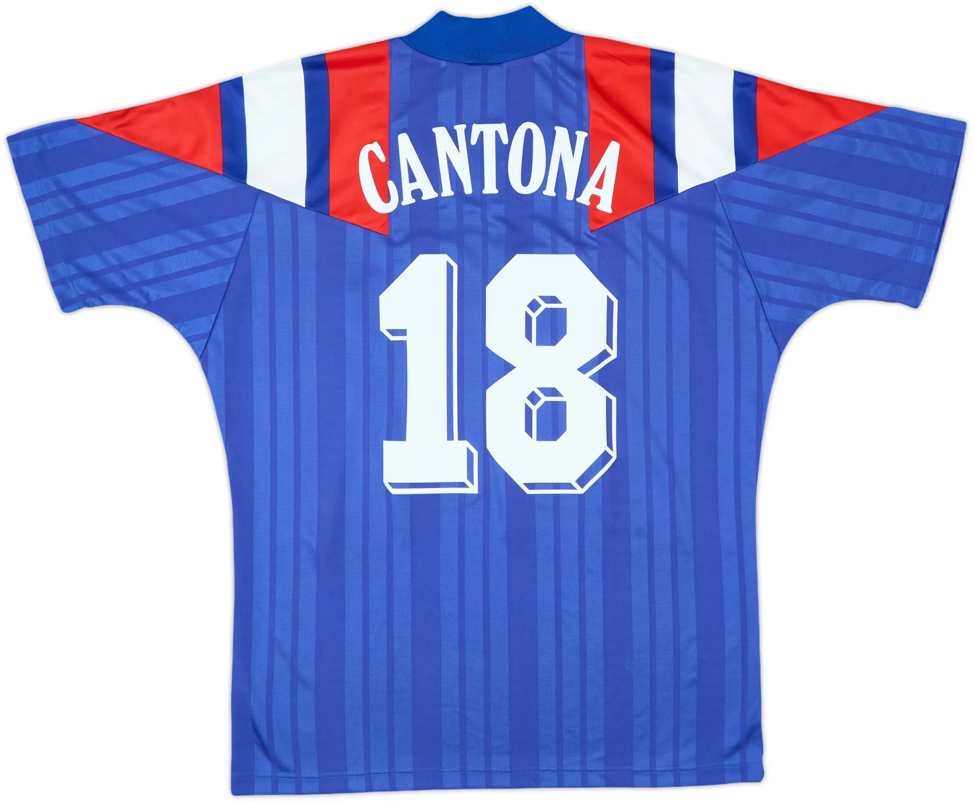 1992-94 France Home Shirt Cantona #18 - 9/10 - (L/XL)