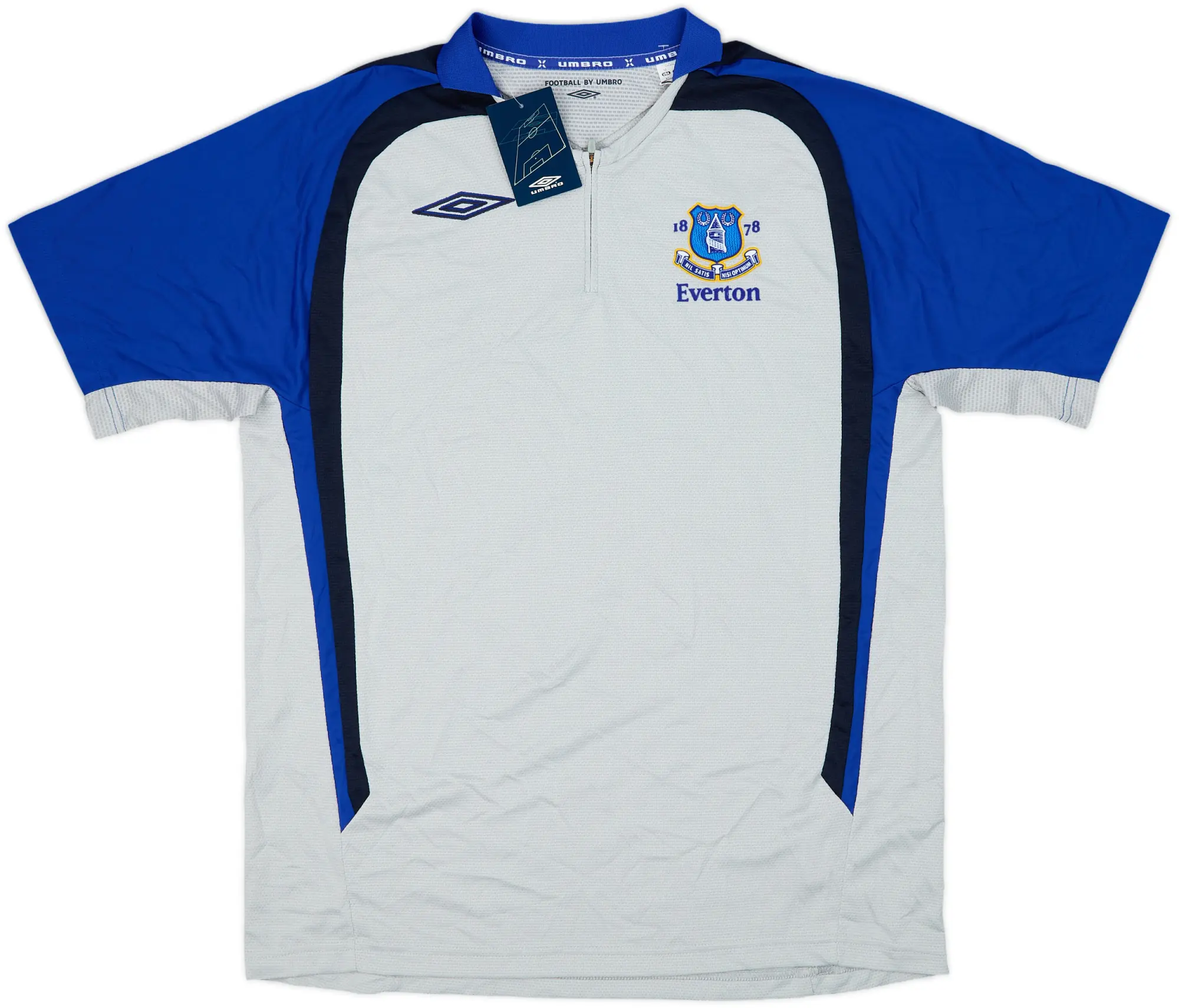 2008-09 Everton Umbro 1/4 Zip Polo Shirt (M)