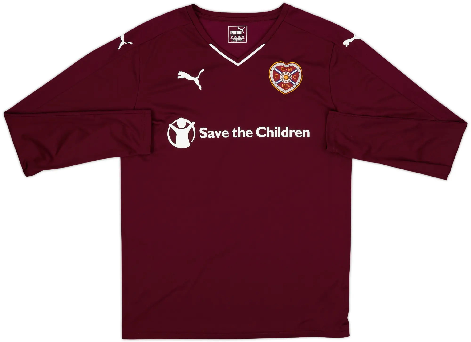 2015-16 Hearts Home L/S Shirt - 8/10 - (M)