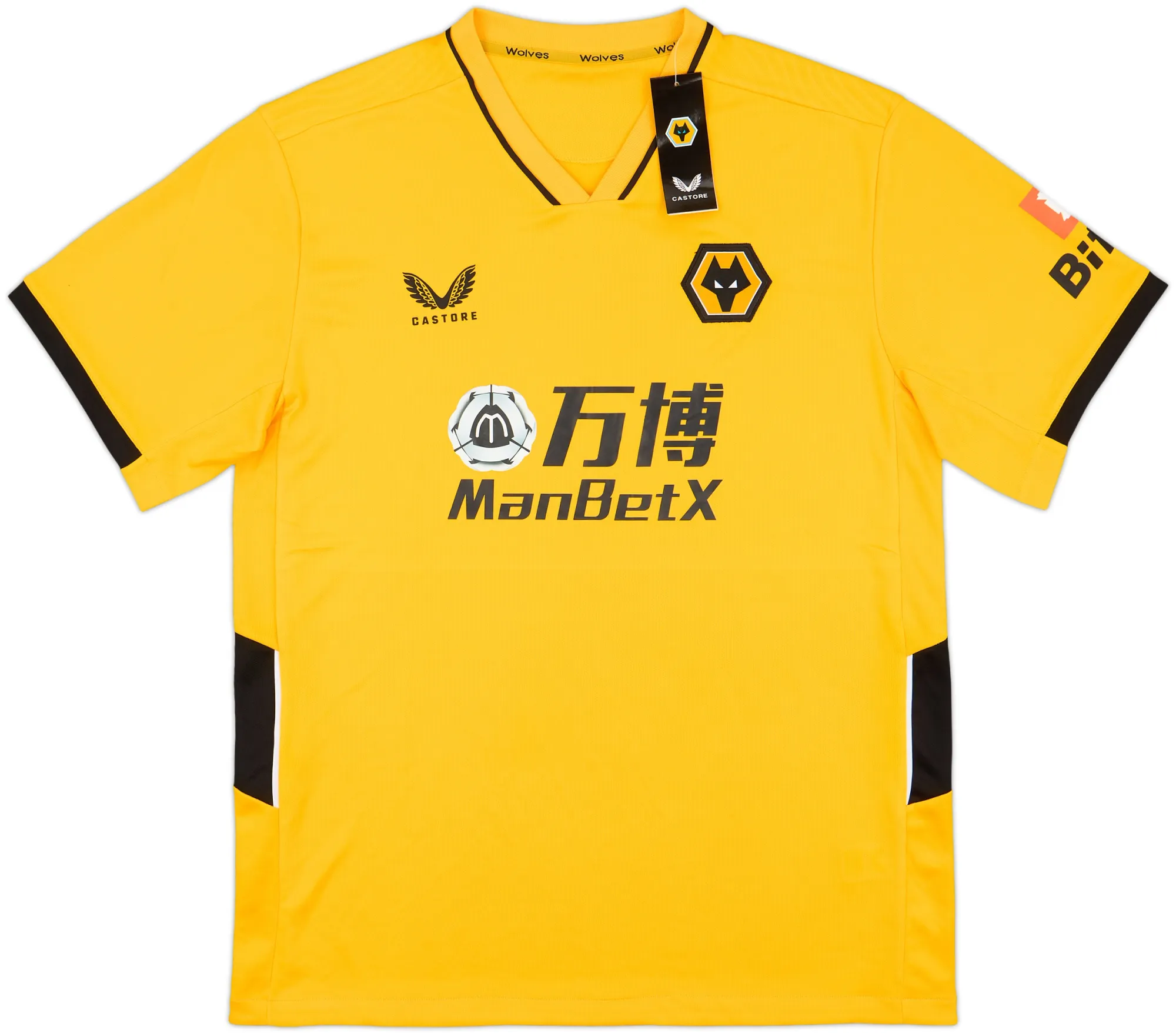 Castore Wolverhampton Wanderers Mens SS Home Shirt 2021/22