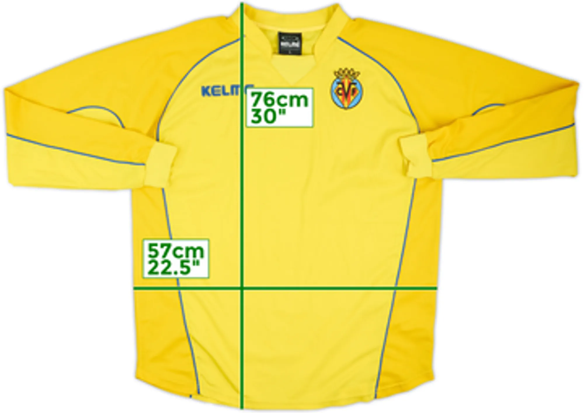 Kelme Villarreal Mens LS Home Shirt 2003/04
