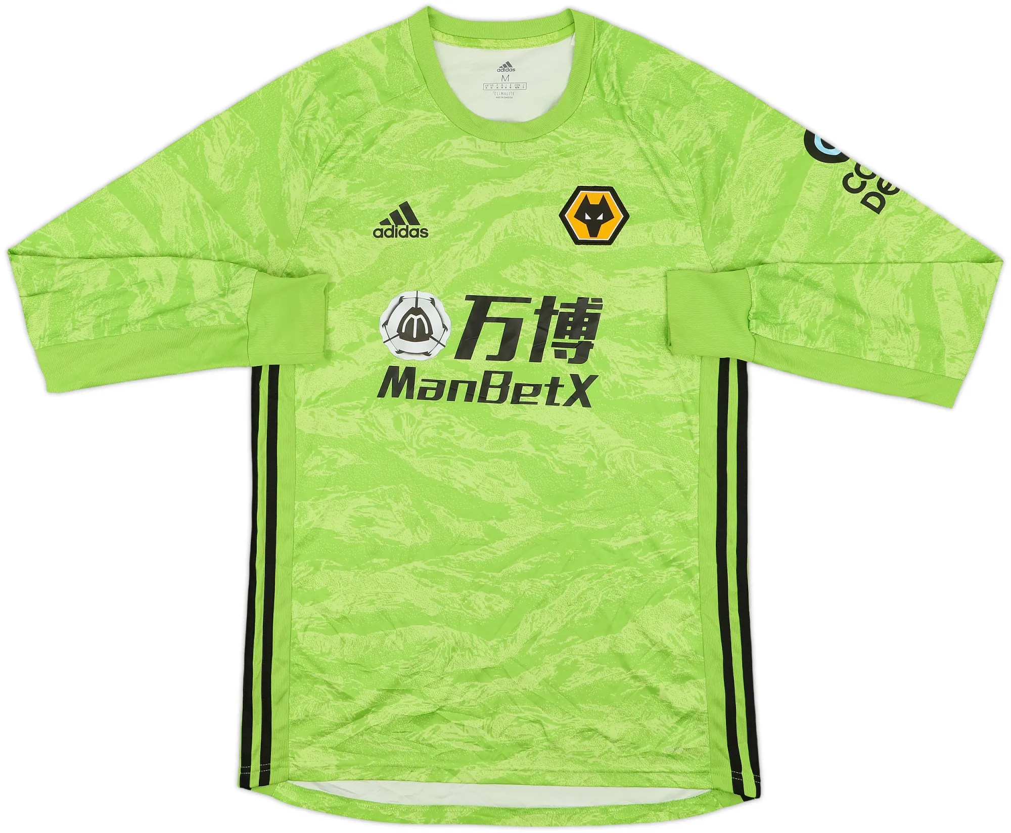 adidas Wolverhampton Wanderers Mens LS Goalkeeper Home Shirt 2019/20
