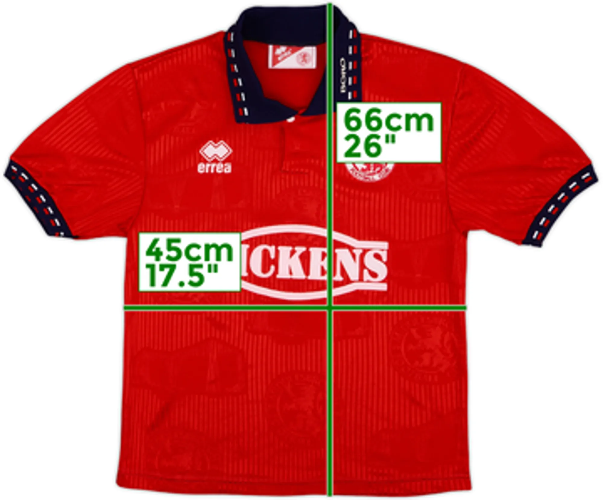 Errea Middlesbrough Boys SS Home Shirt 1994/95