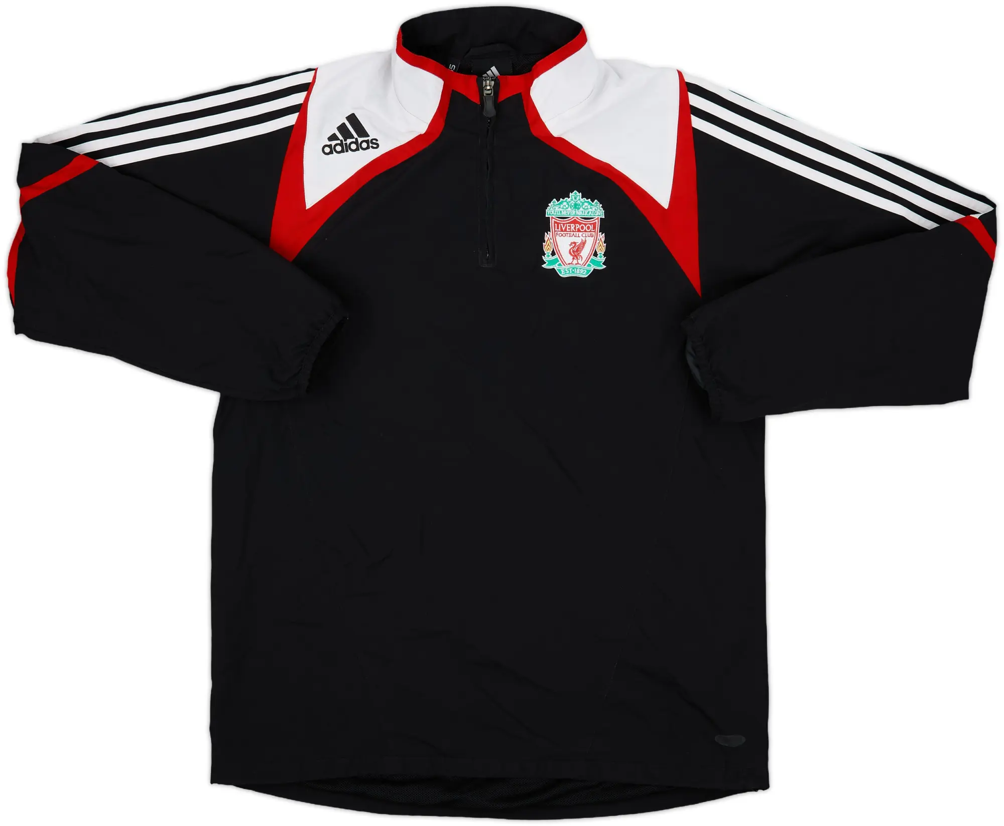 2007-08 Liverpool adidas 1/4 Zip Drill Top - 7/10 - (S)