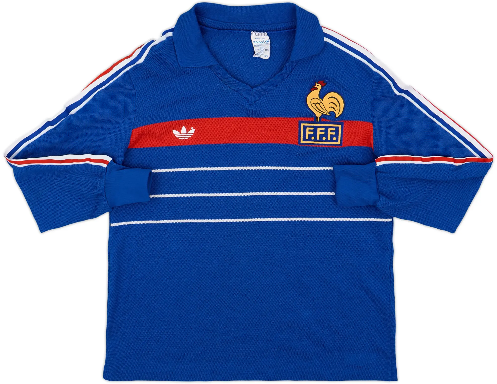 adidas France Mens LS Home Shirt 1984