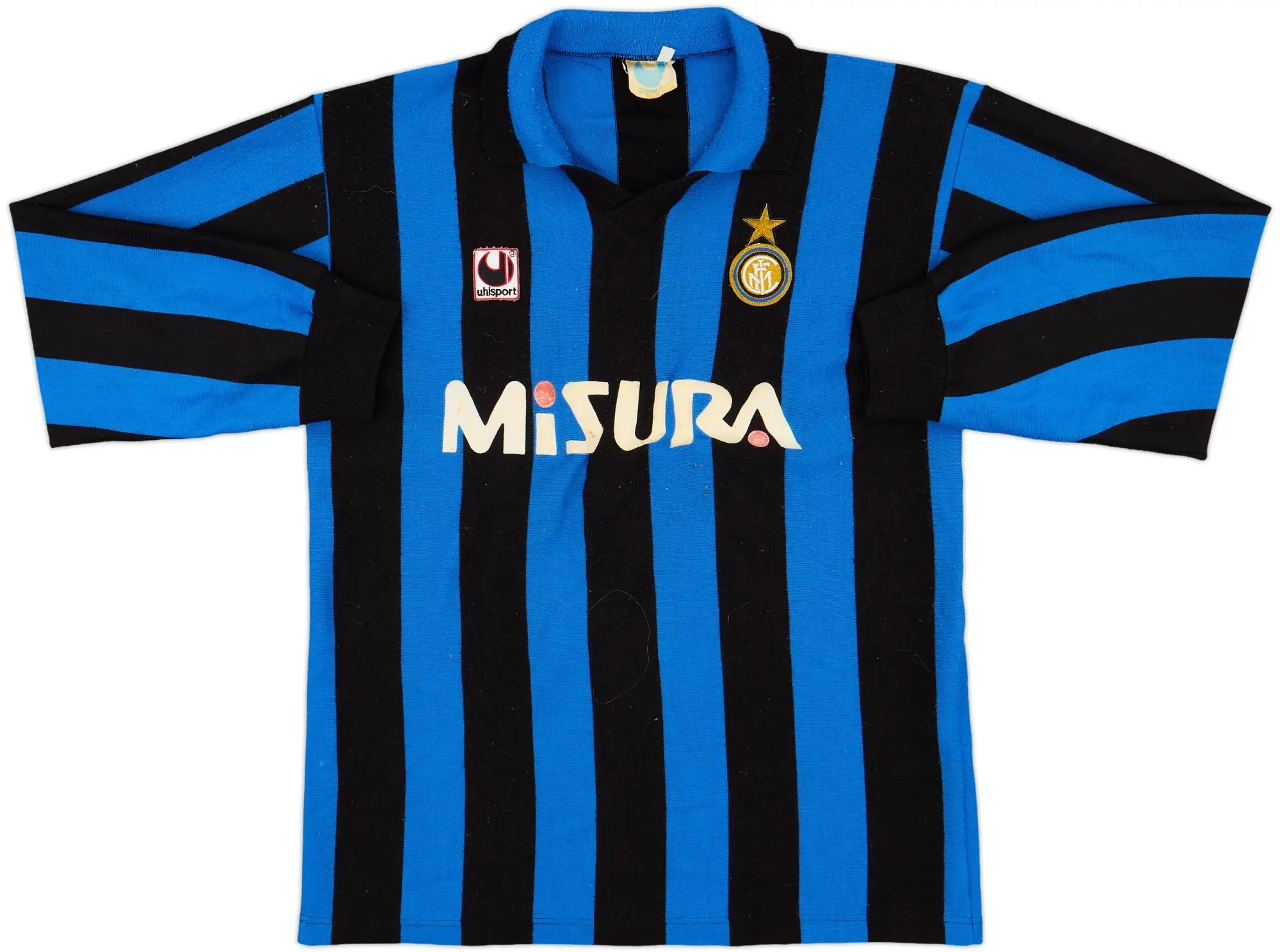 1990-91 Inter Milan Home L/S Shirt #11 - 5/10 - (L)
