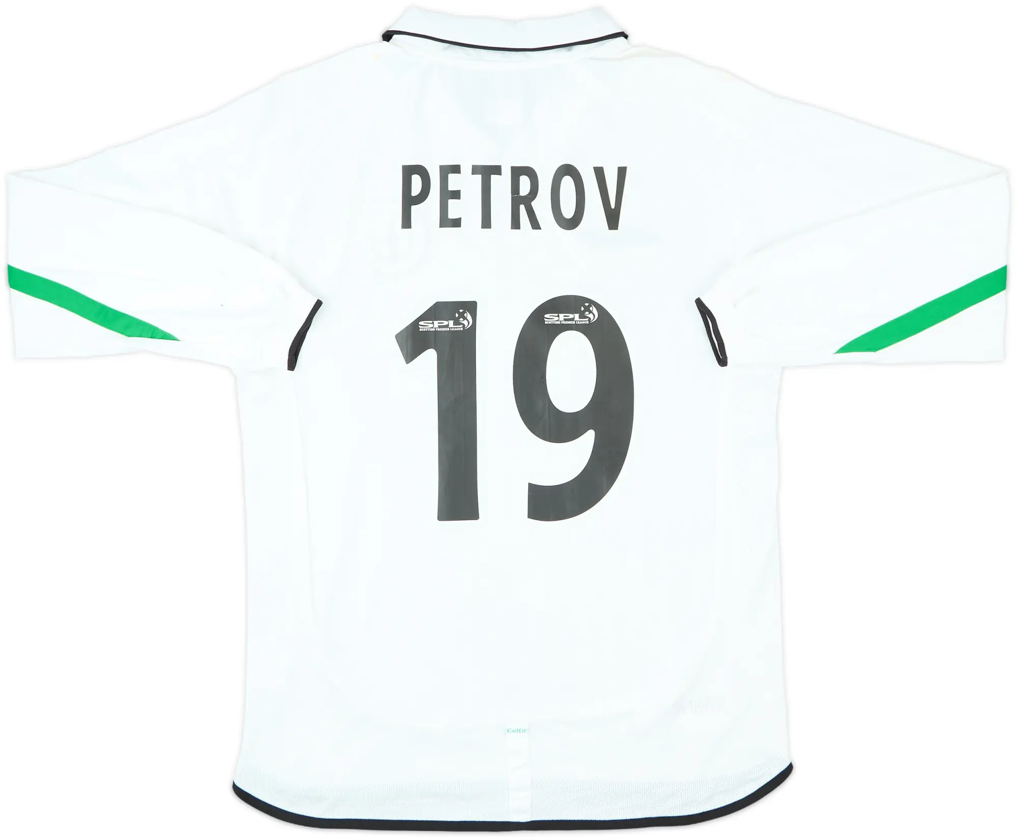 2001-02 Celtic Away L/S Shirt Petrov #19 - 8/10 - (M)