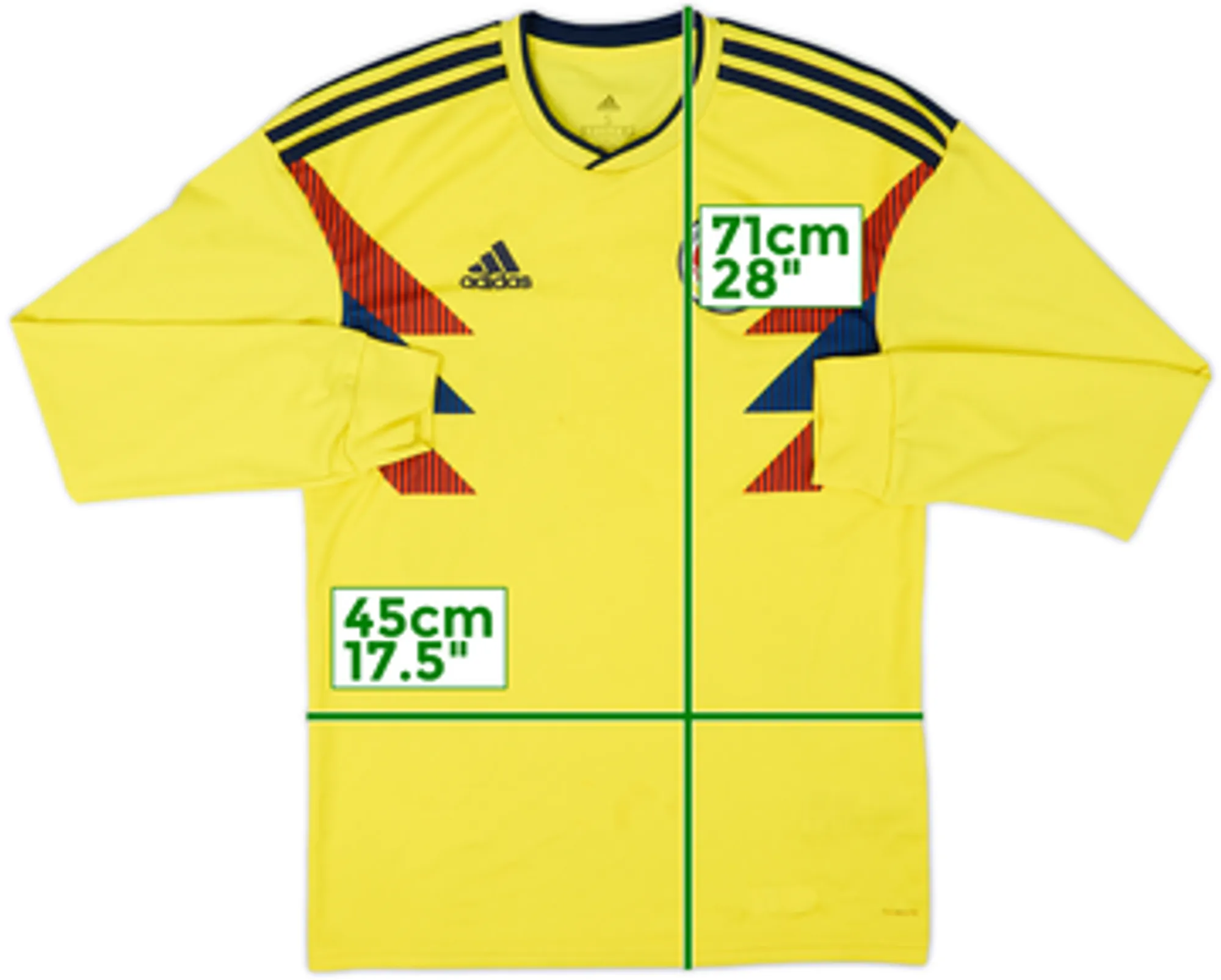 adidas Colombia Mens LS Home Shirt 2018