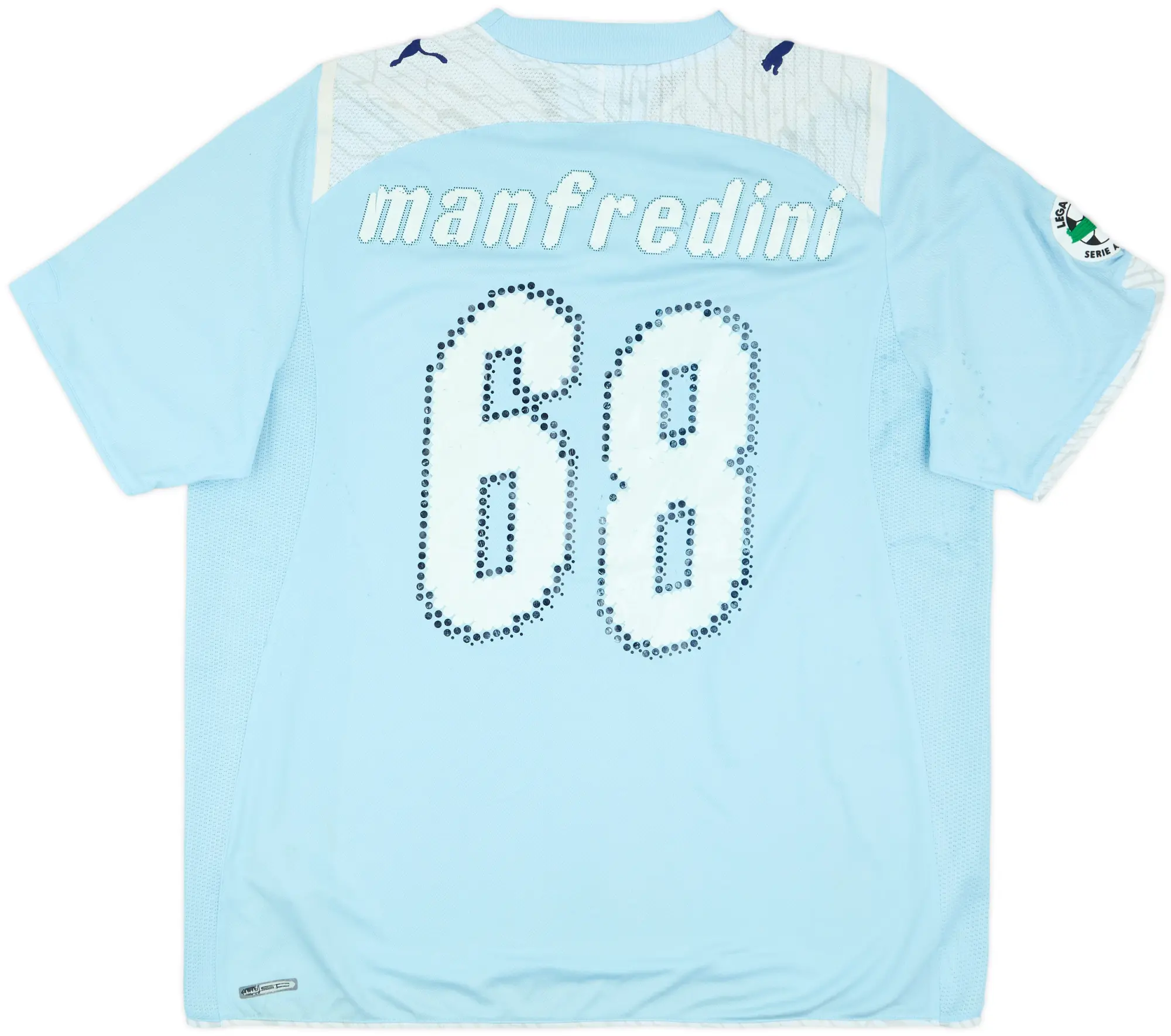 2009-10 Lazio Match Issue Home Shirt Manfredini #68