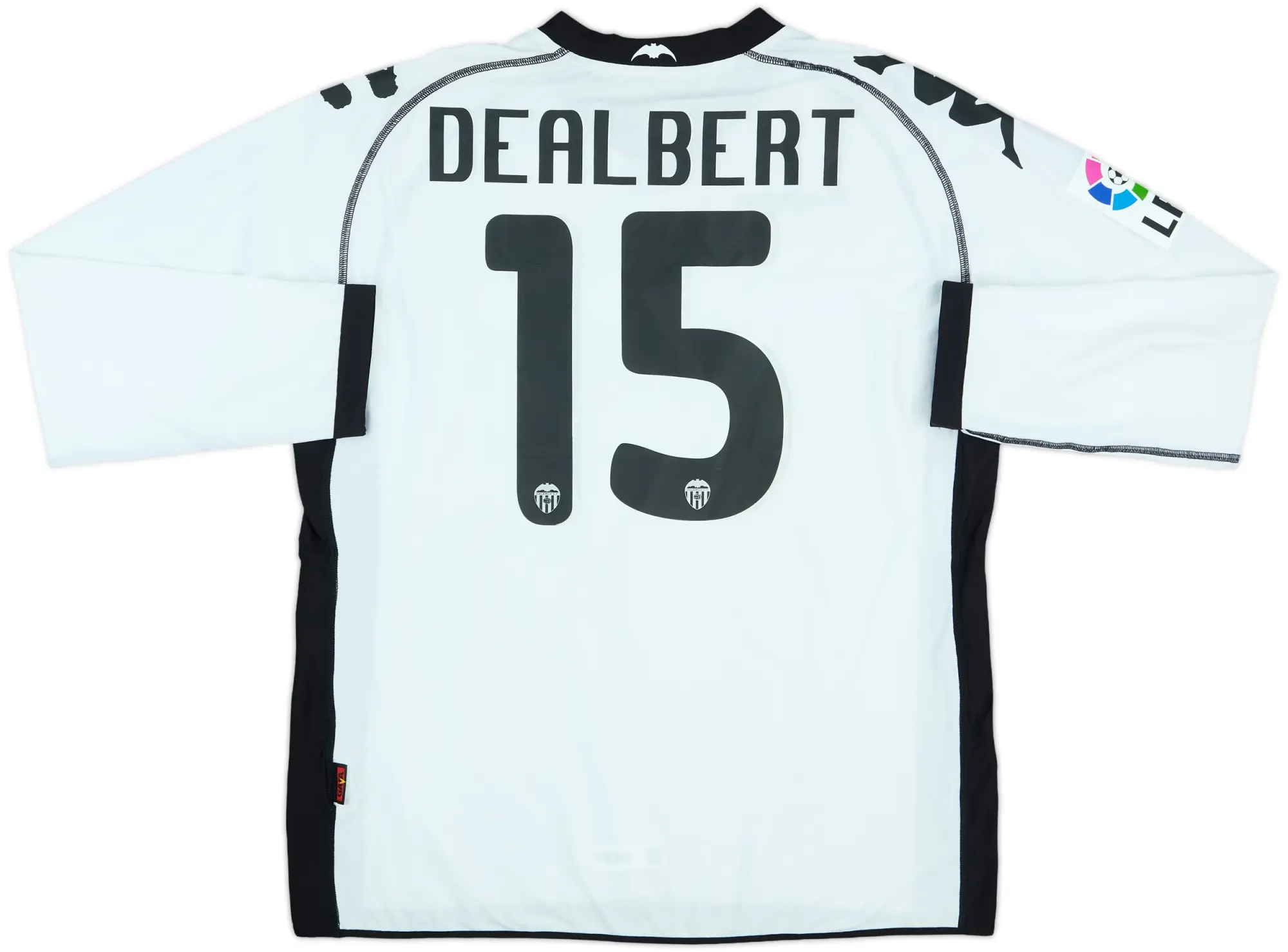 2010-11 Valencia Player Issue Home L/S Shirt Dealbert #15
