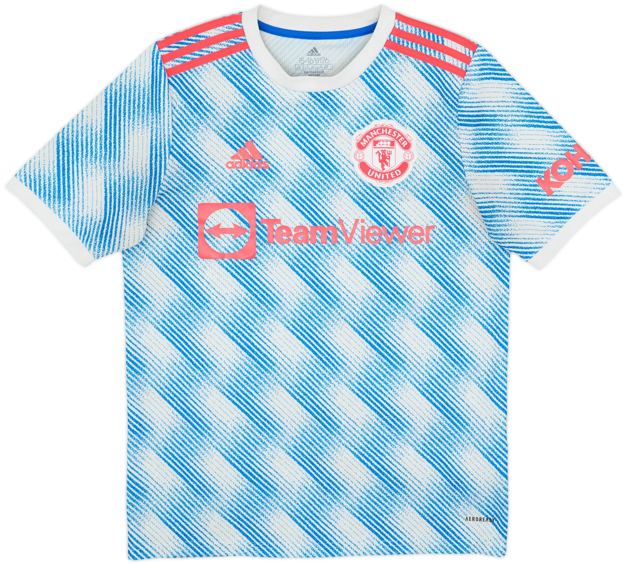 adidas Manchester United Boys SS Away Shirt 2021/22