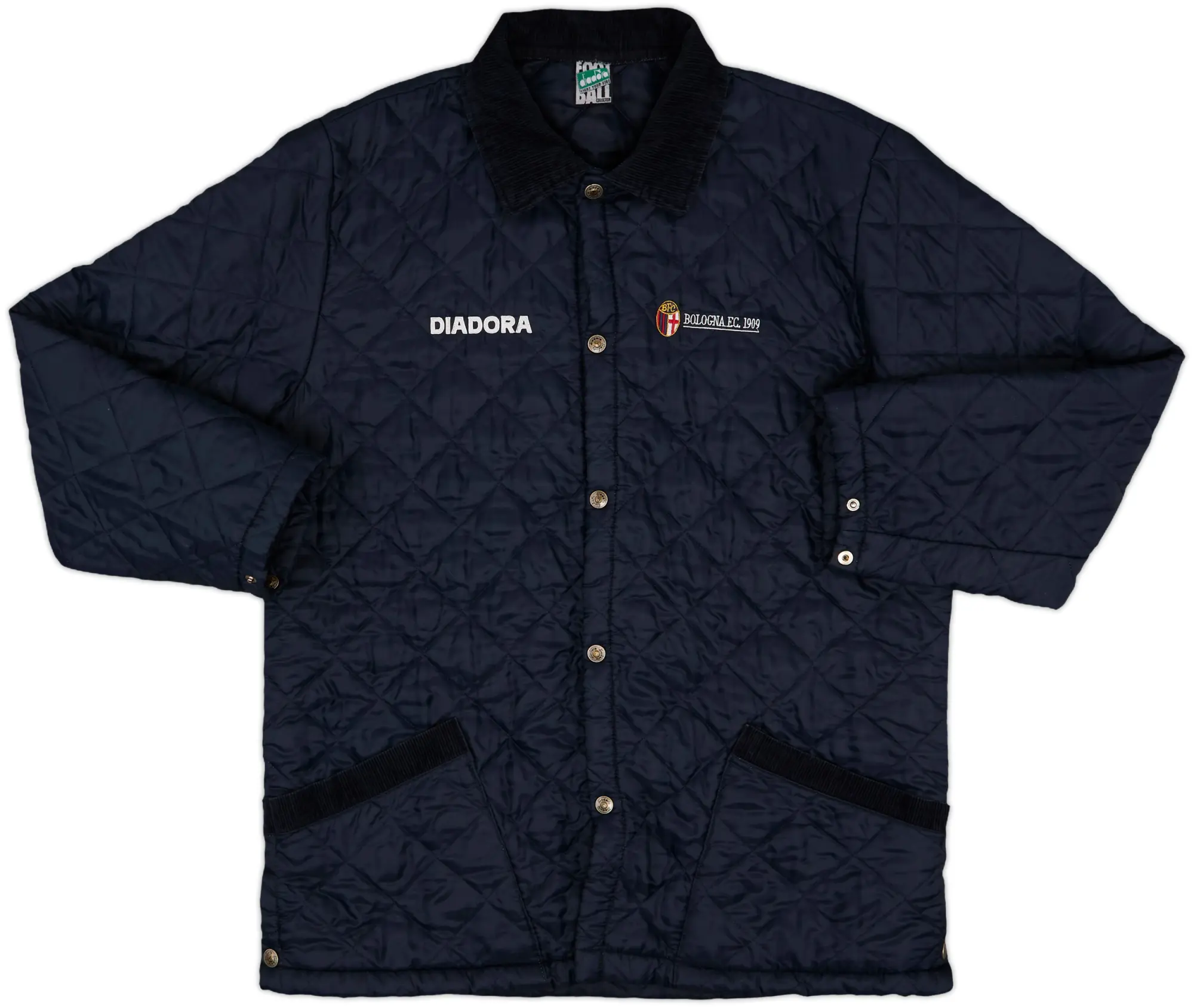 1997-98 Bologna Diadora Quilted Coach Jacket - 8/10 - (XL)