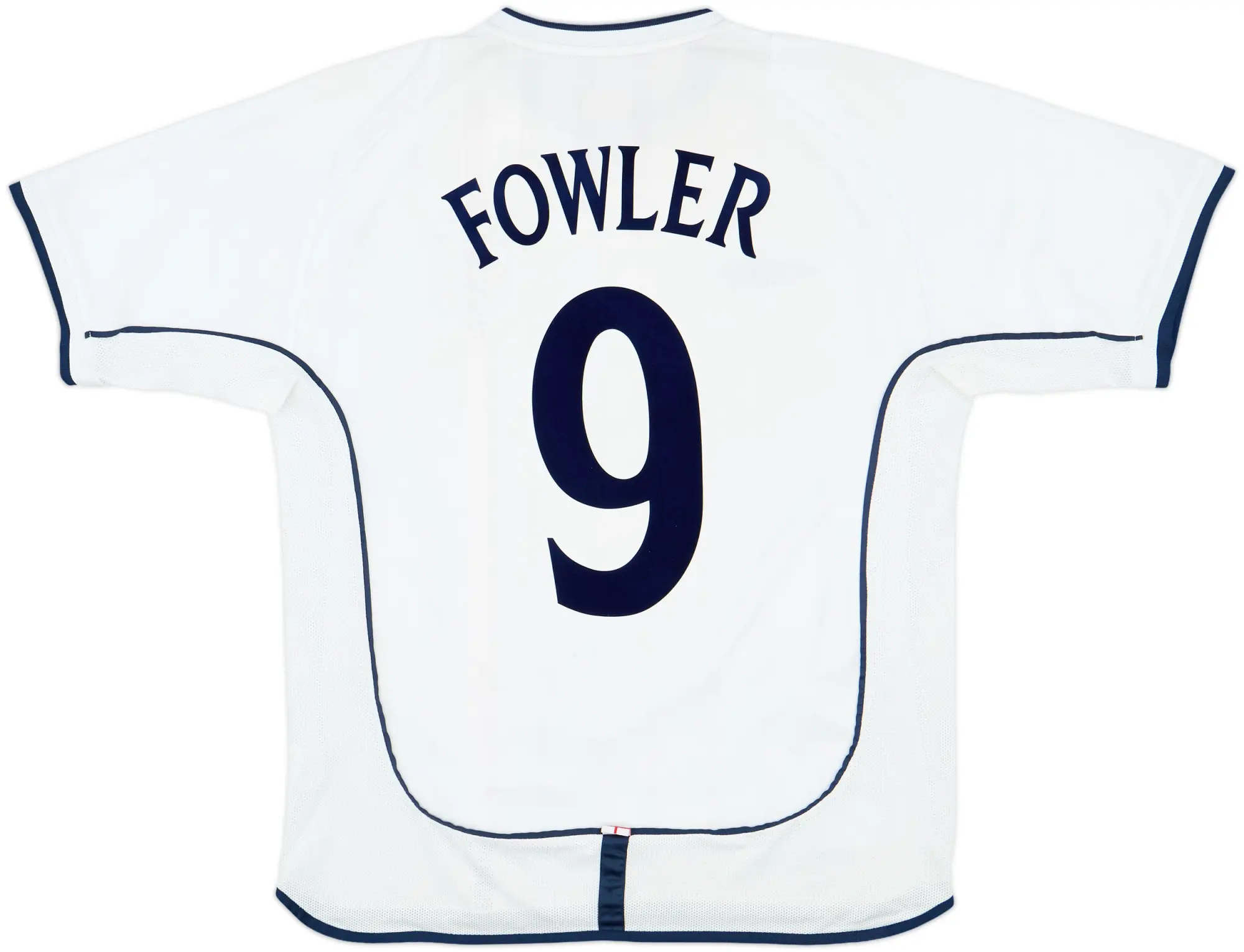 2001-03 England Home Shirt Fowler #9 - 8/10 - (M)