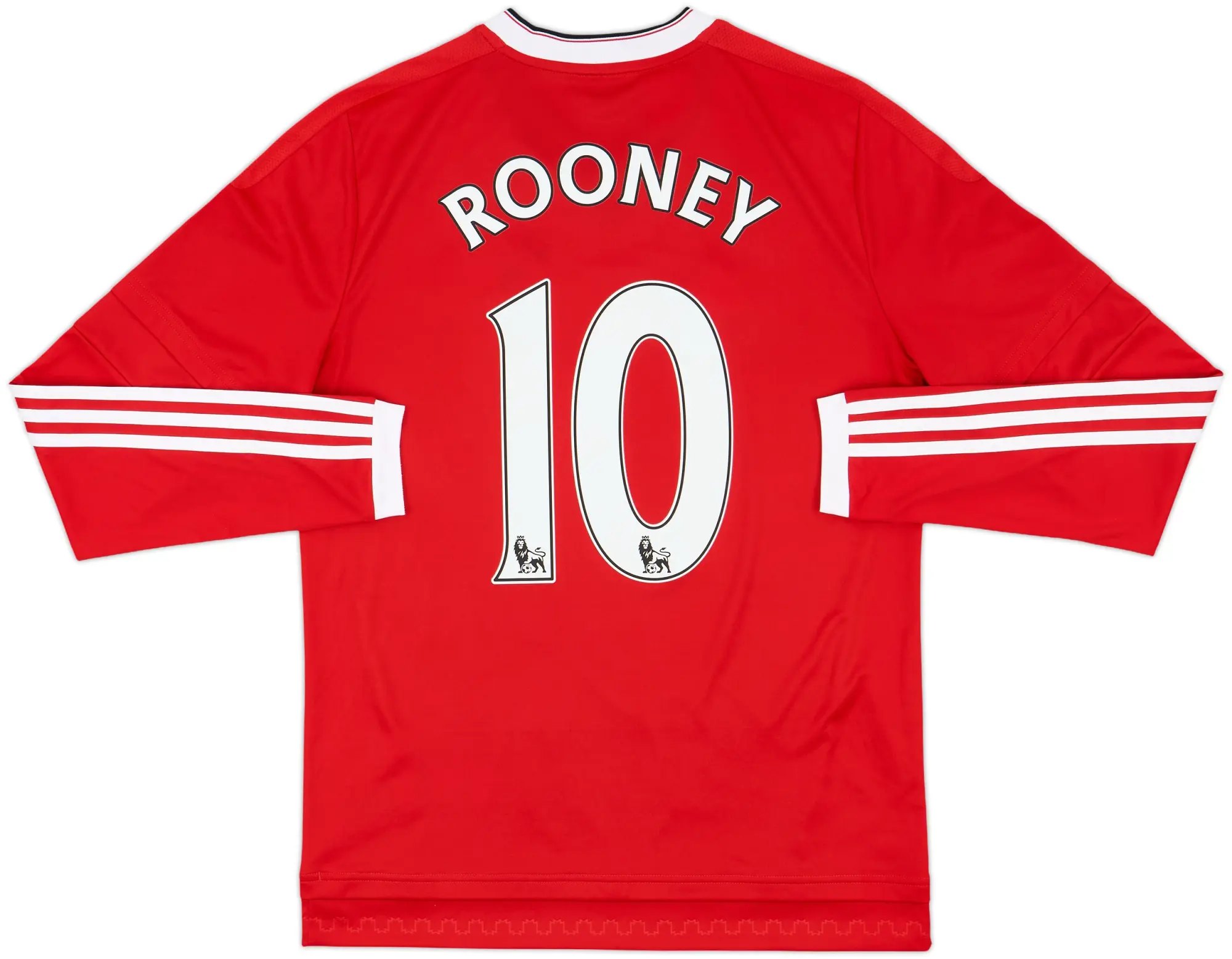 2015-16 Manchester United Home L/S Shirt Rooney #10 - 9/10 - (XL.Boys)