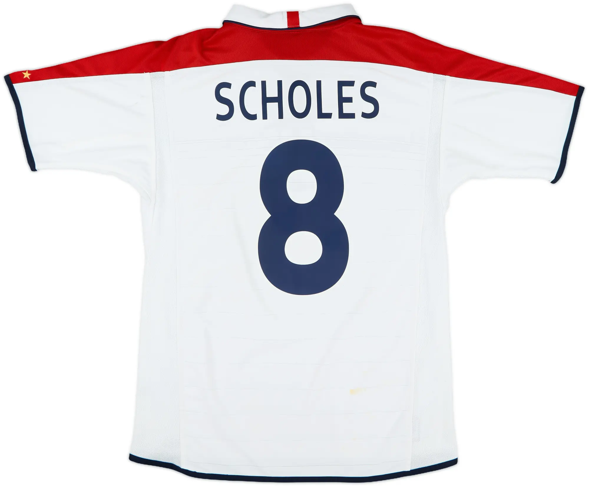 2003-05 England Home Shirt Scholes #8 - 7/10 - (M)