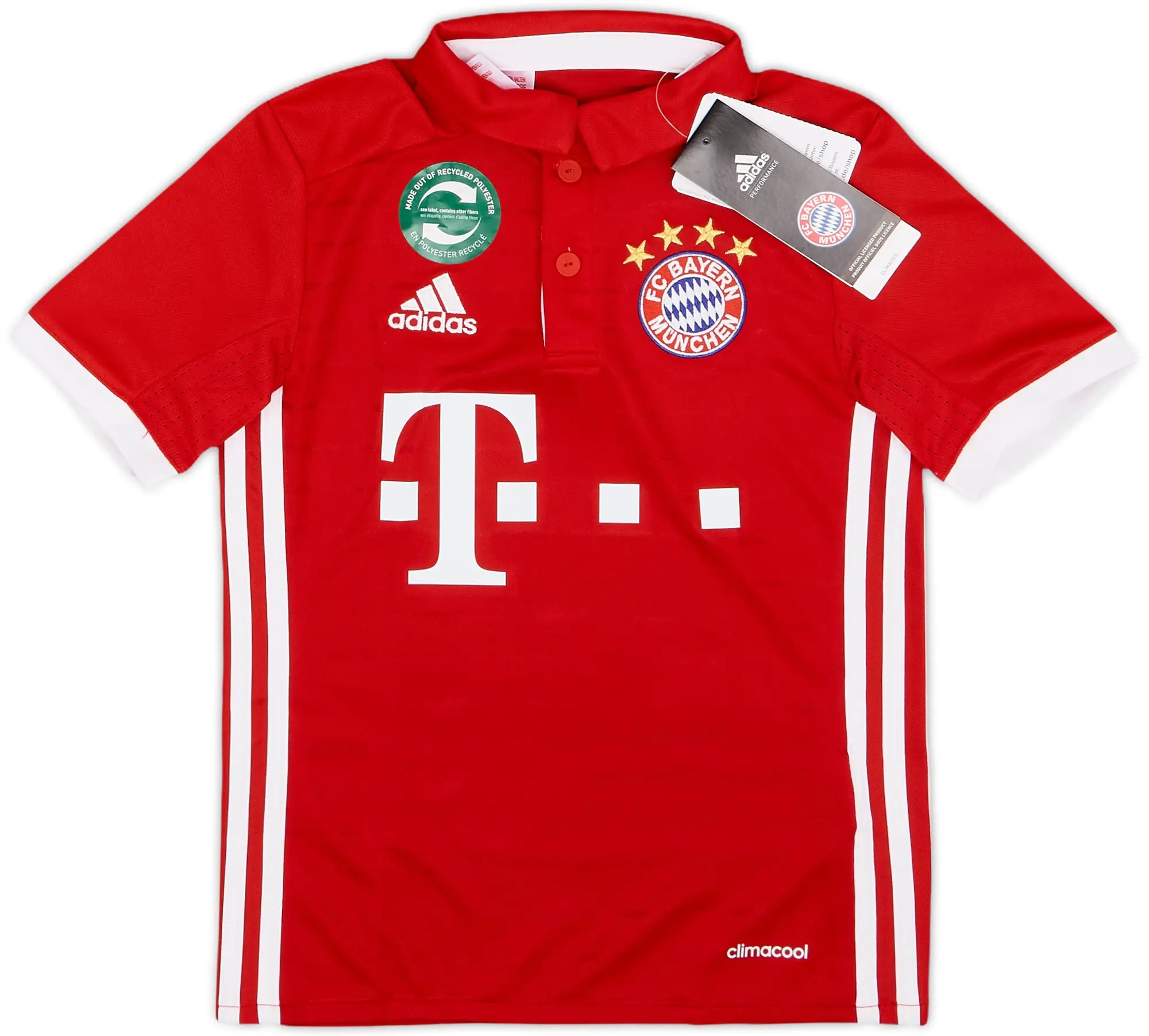adidas Bayern Munich Mens SS Home Shirt 2016/17