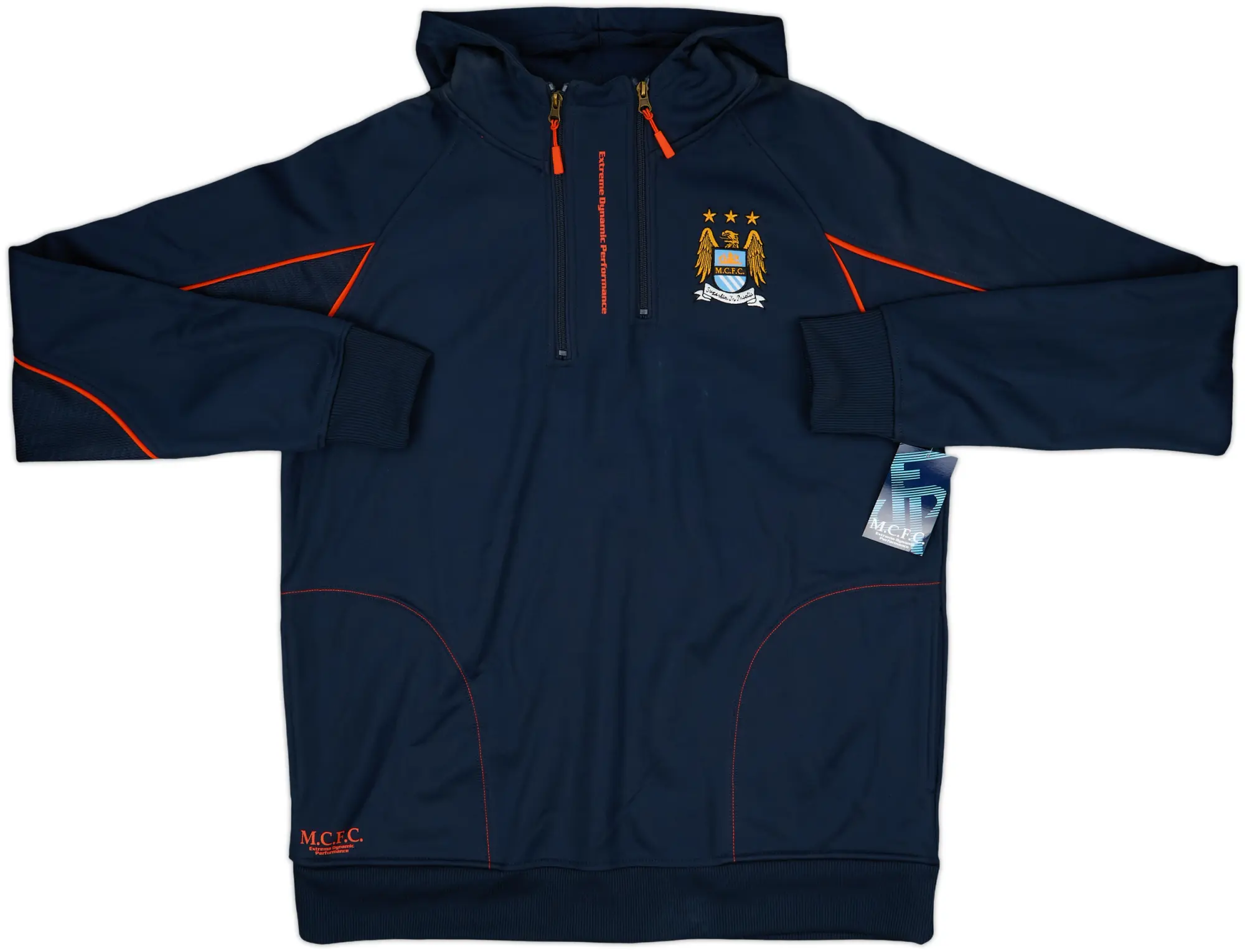 2007-08 Manchester City 1/4 Zip Hooded Sweat Top (XL)