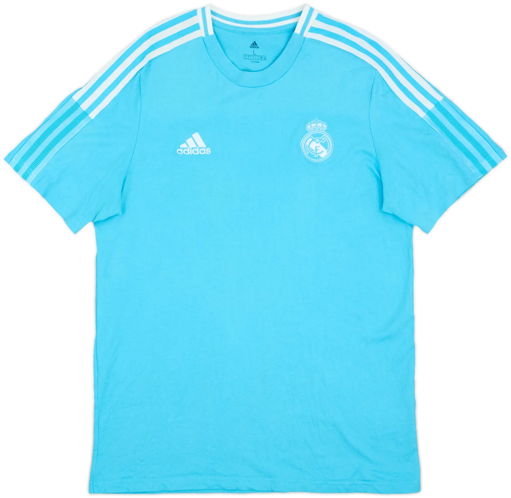 2020-21 Real Madrid adidas Cotton Tee - 8/10 - (L)