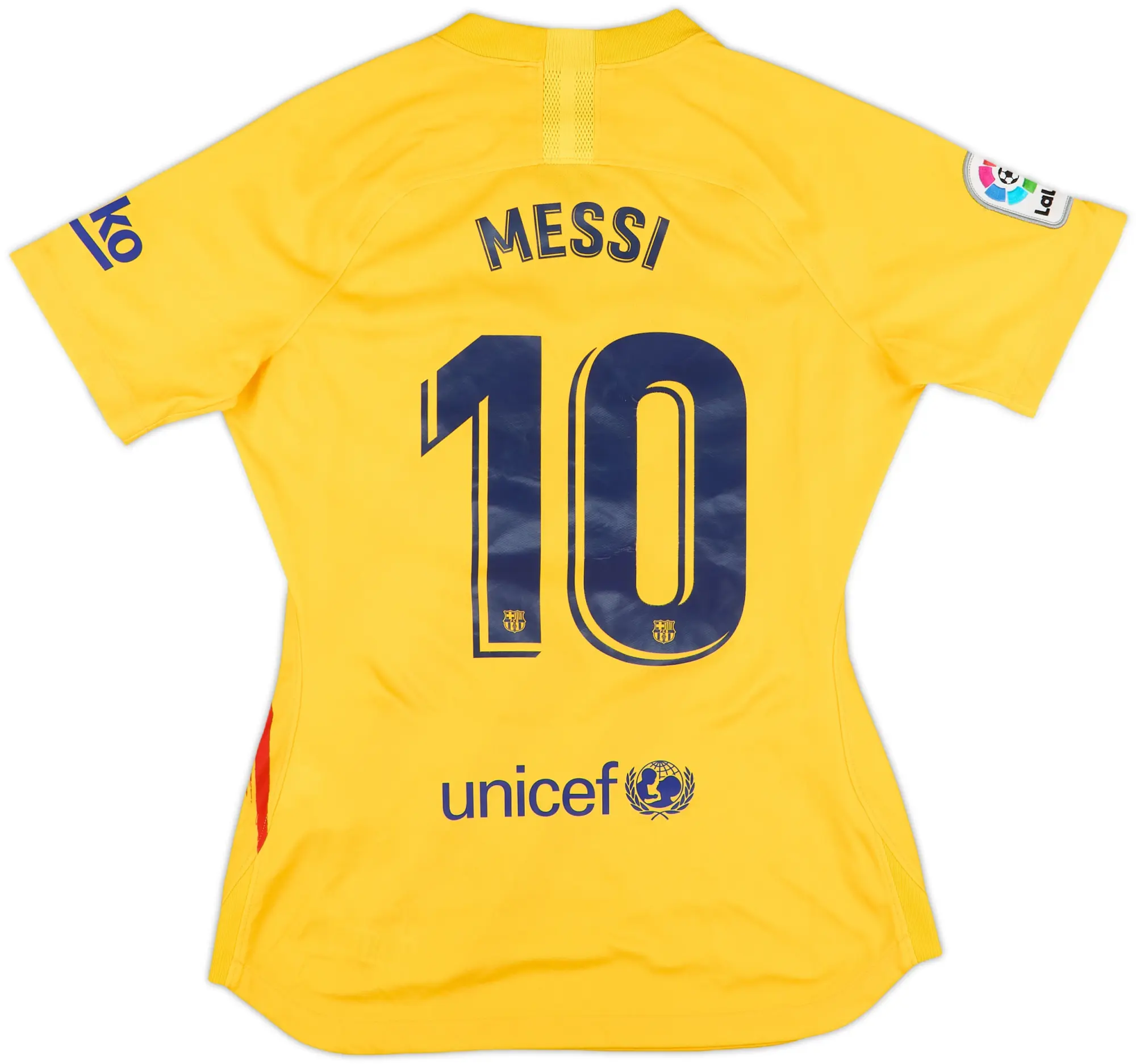 2019-20 Barcelona 'Senyera' Fourth Shirt Messi #10 - 9/10 - (Women's S)
